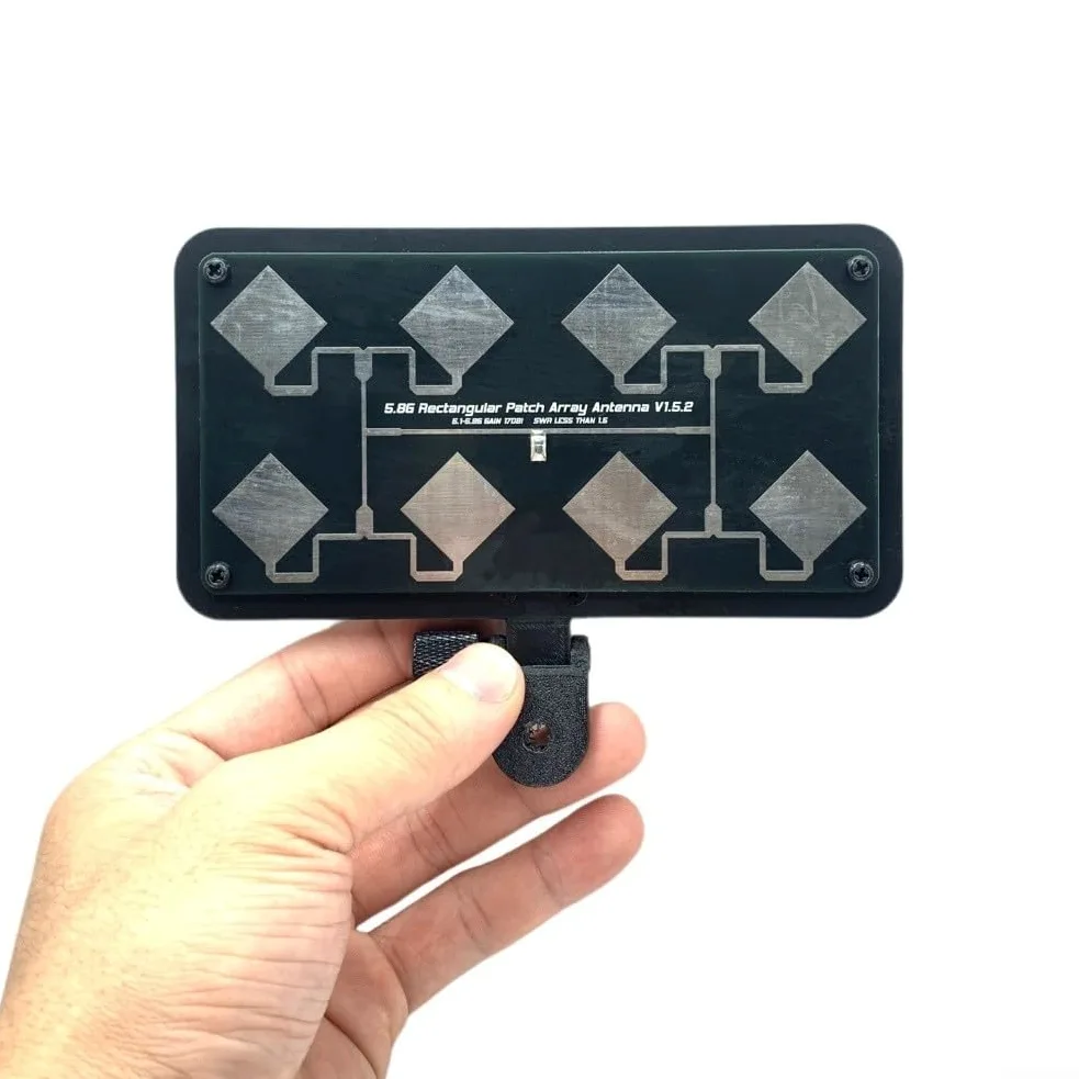 Antenne directionnelle 5,8 GHz 17 dBi Panneau plat avec connecteur SMA pour transmission longue distance FPV et pont WiFi Noir
