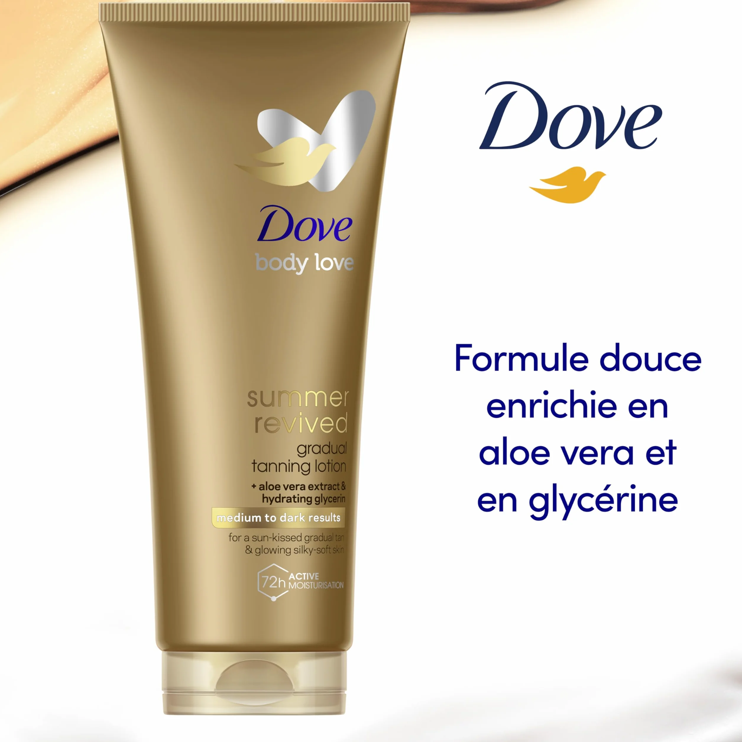 Dove Lotion Corporelle Autobronzante Summer Revived Peaux Claires et Moyennes Bronzage Progressif 72H Hydratation 2x200ml