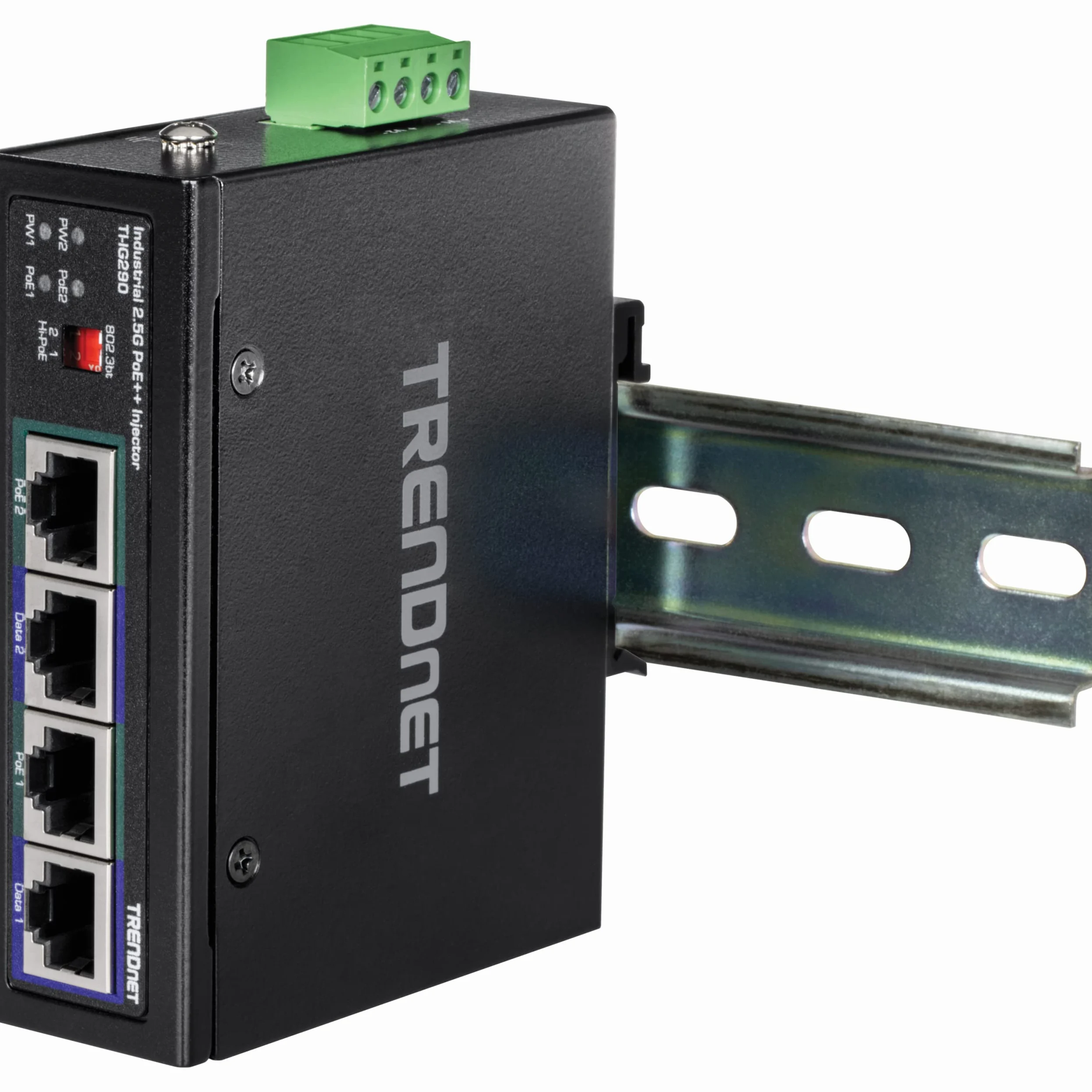 TRENDnet, TI-IG290, Injecteur PoE++ Industriel 2 Ports 2,5 G 95 W, Prend en Charge IEEE 802.3af PoE, IEEE 802.3at PoE+ et IEEE 802.3bt PoE++, Non Compatible avec Les appareils PoE passifs