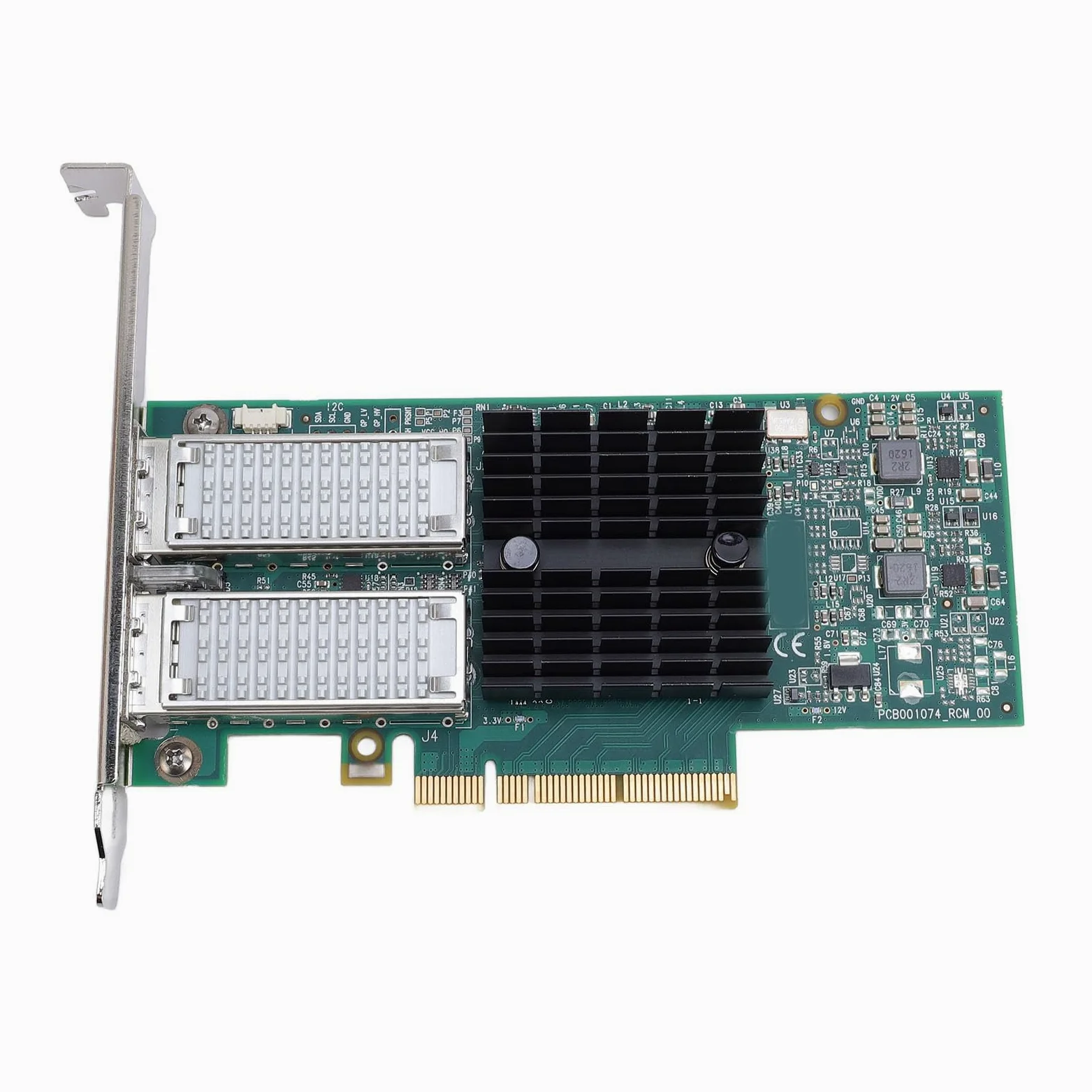 PUSOKEI Adaptateur Ethernet PCI Express Connexion Stable pour InfiniBand et Ethernet avec Deux Ports pour Ponts de Centre de Données, adapté aux Cloud Privés et au Calcul Haute Performance