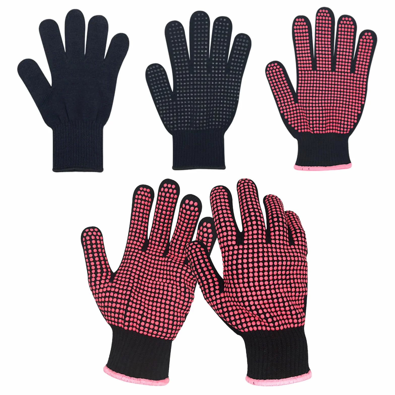 Gants Thermiques de Coiffure Professionnels Résistant à la Chaleur 3 Paires