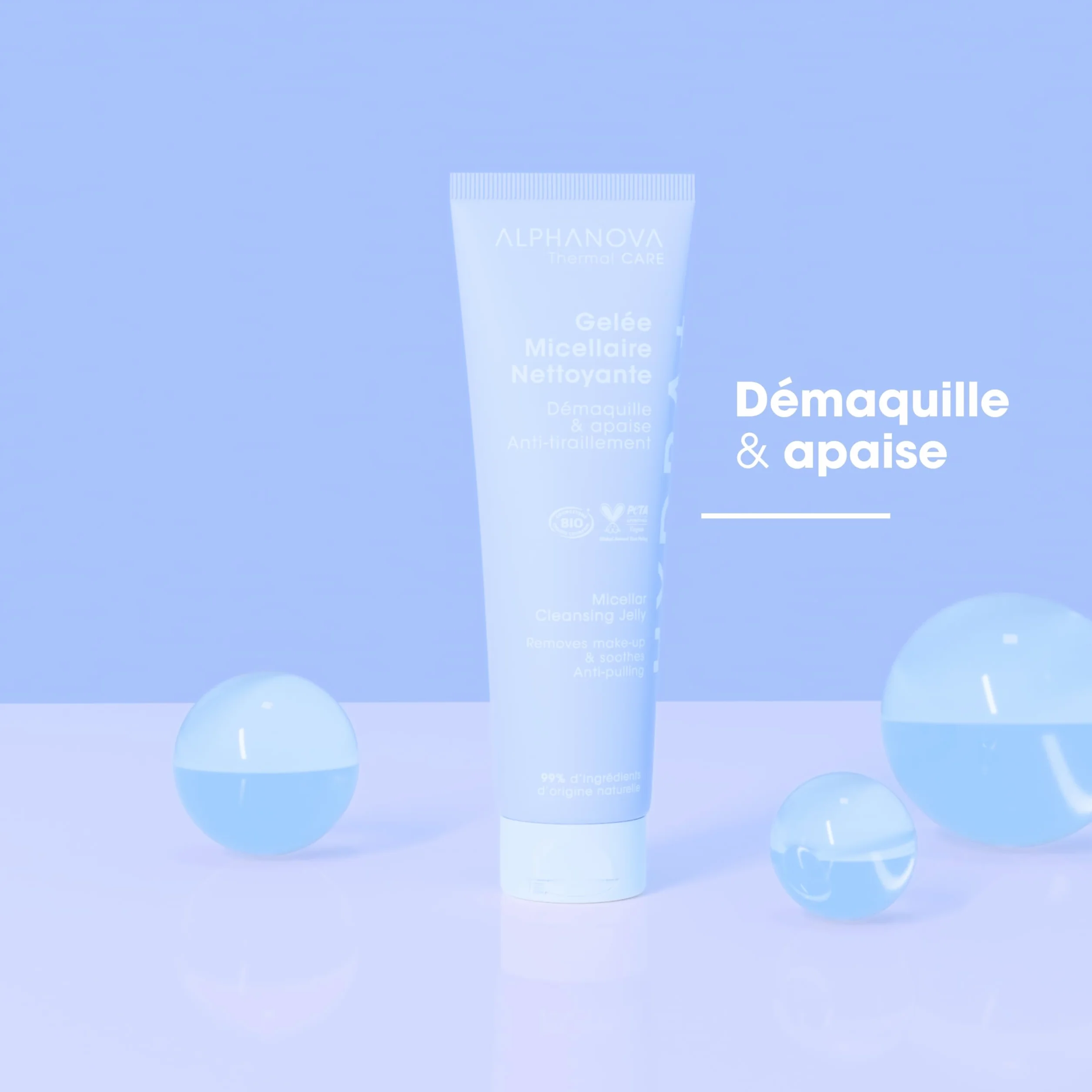 ALPHANOVA THERMAL CARE Gelée Micellaire Nettoyante démaquillante HYDRA+ Acide hyaluronique 150ml