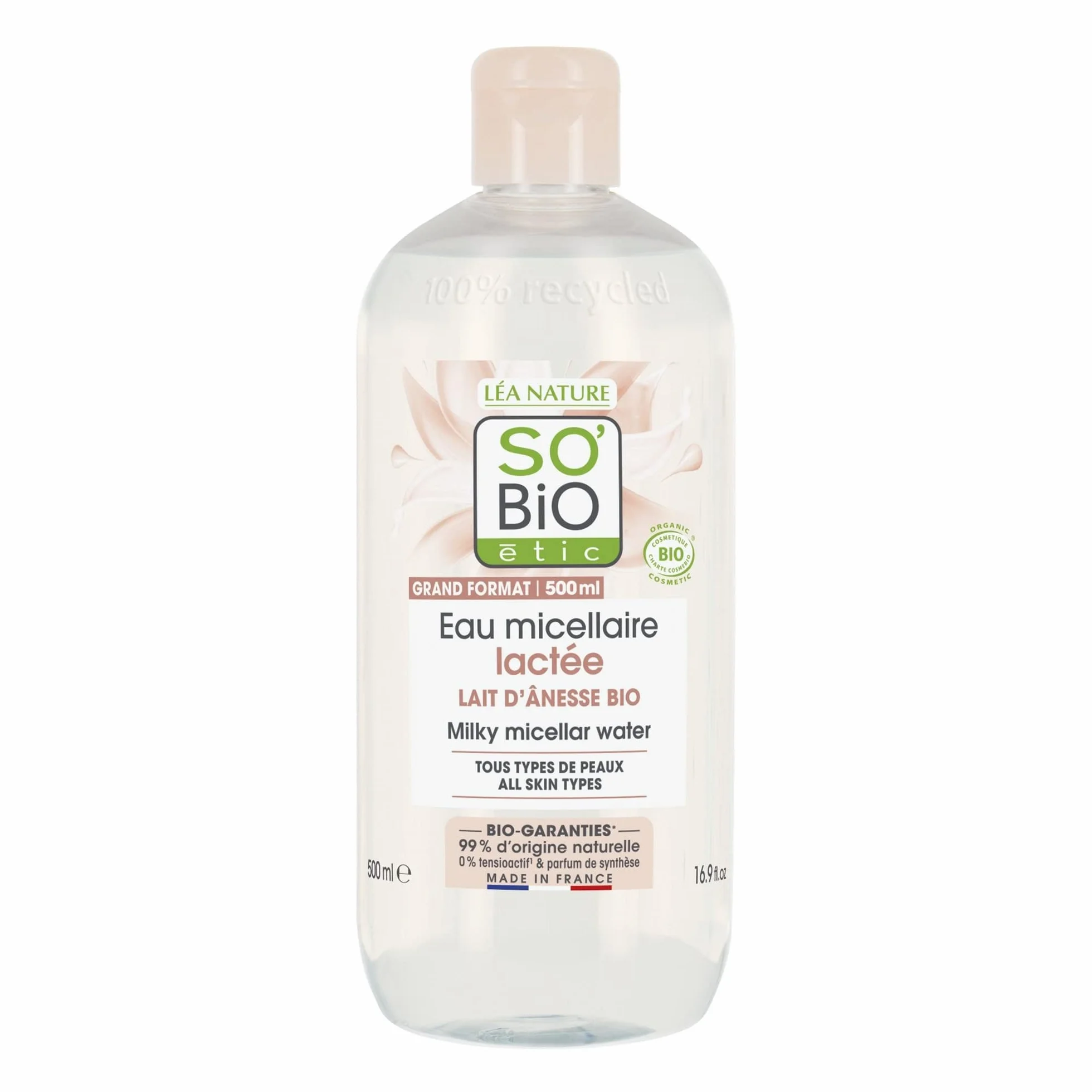 SO'BiO étic Eau micellaire lactée Mon Lait d'Ânesse 500 ml