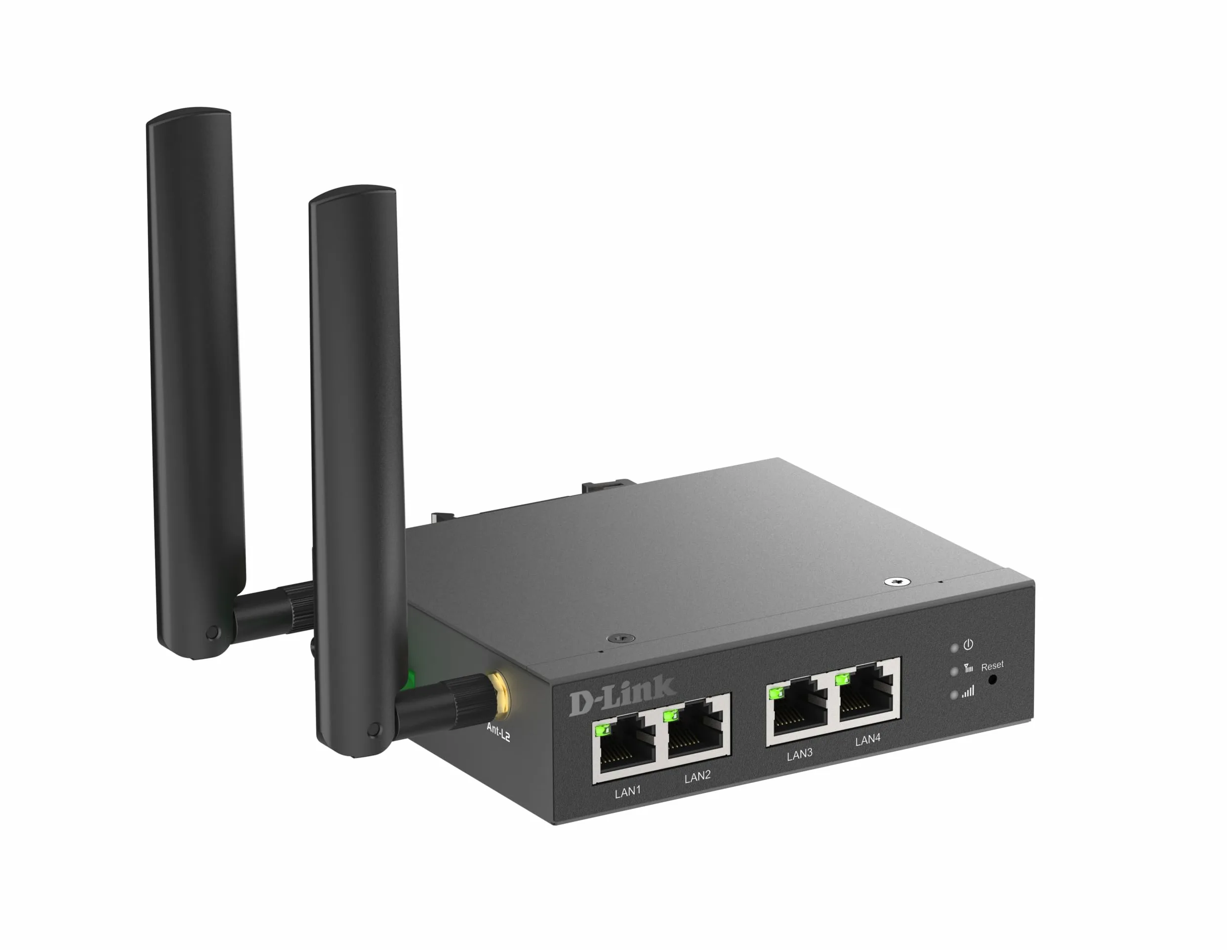D-Link DWM-314-T Routeur Modem 4G Multi-Connect – Industriel LTE Cat.4, 150 Mbps Téléchargement, 4 Ports Fast Ethernet, Sécurité VPN, Plug & Play, Gestion à Distance, Montage Rail DIN/Mural