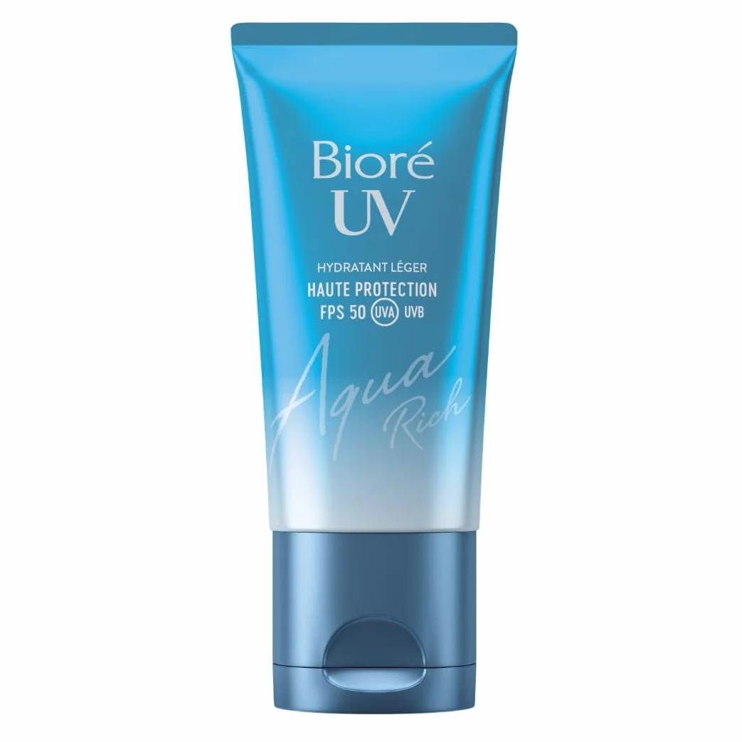 BIORÉ Aqua Rich UV FPS50 PA++++ Crème solaire visage Haute Protection UV Hydratation Acide hyaluronique