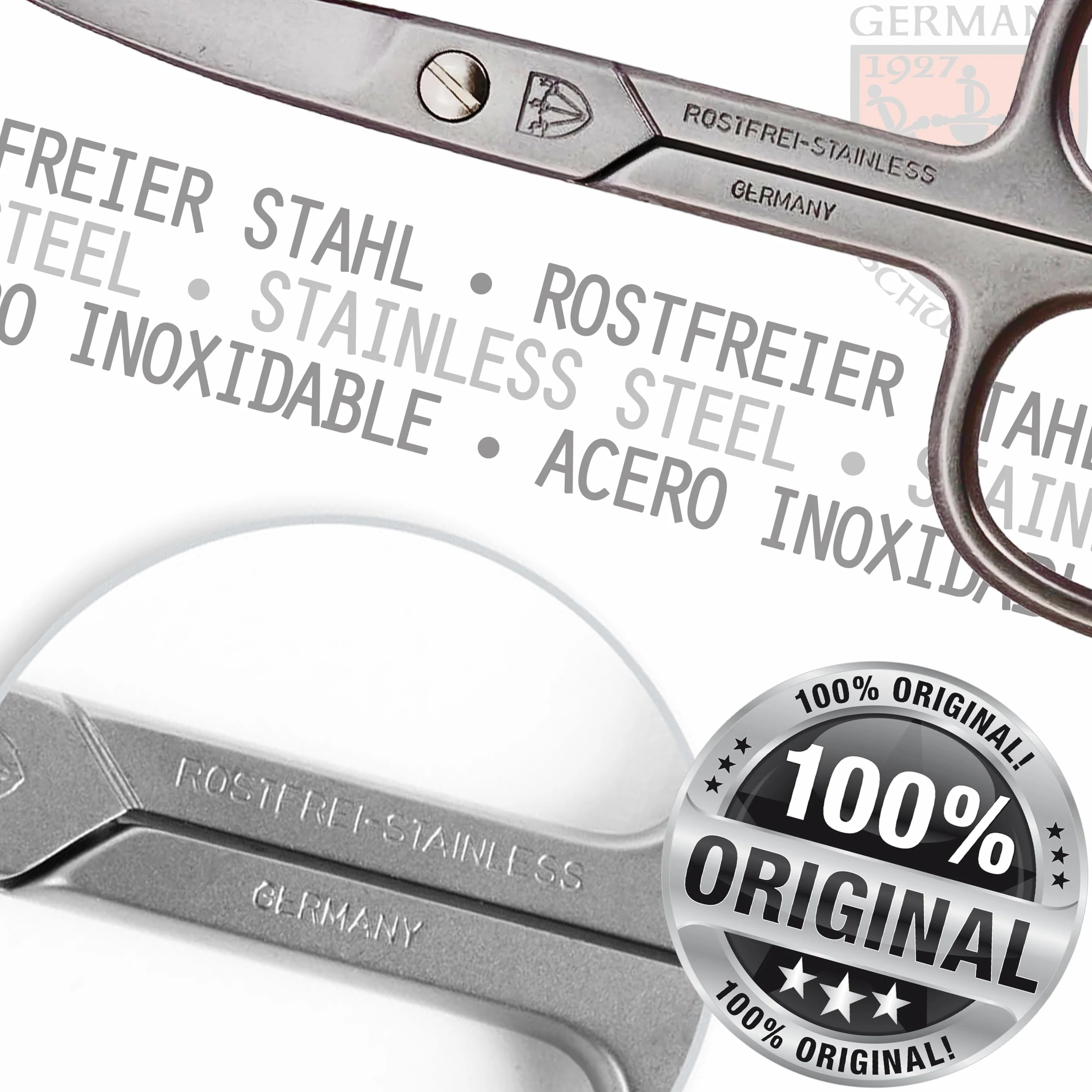 Drei Schwerter Ciseaux à peau arrondie en acier inoxydable Ciseaux À Ongles Droits