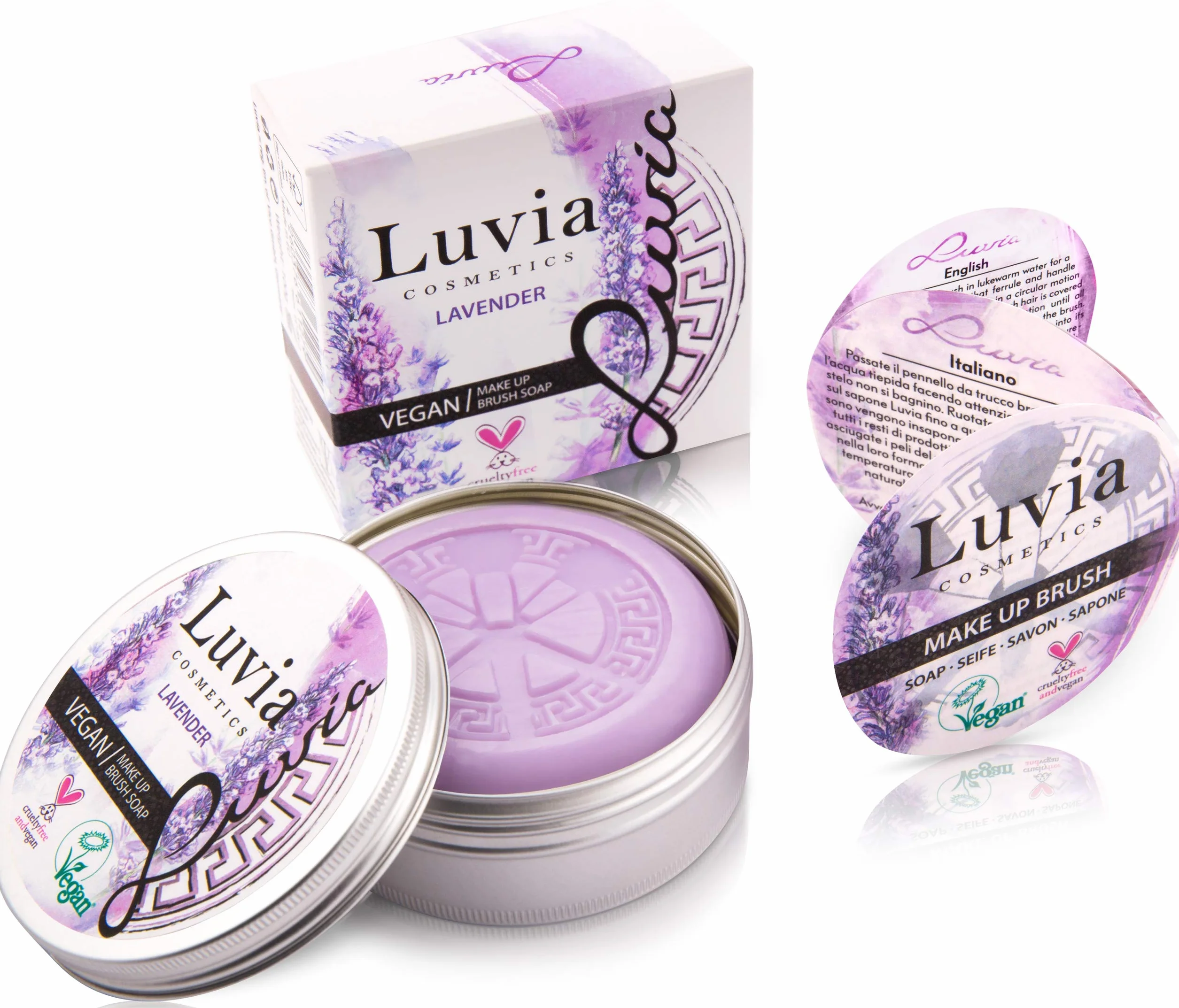Luvia Nettoyant pour pinceaux de maquillage Savon 100 g XXL