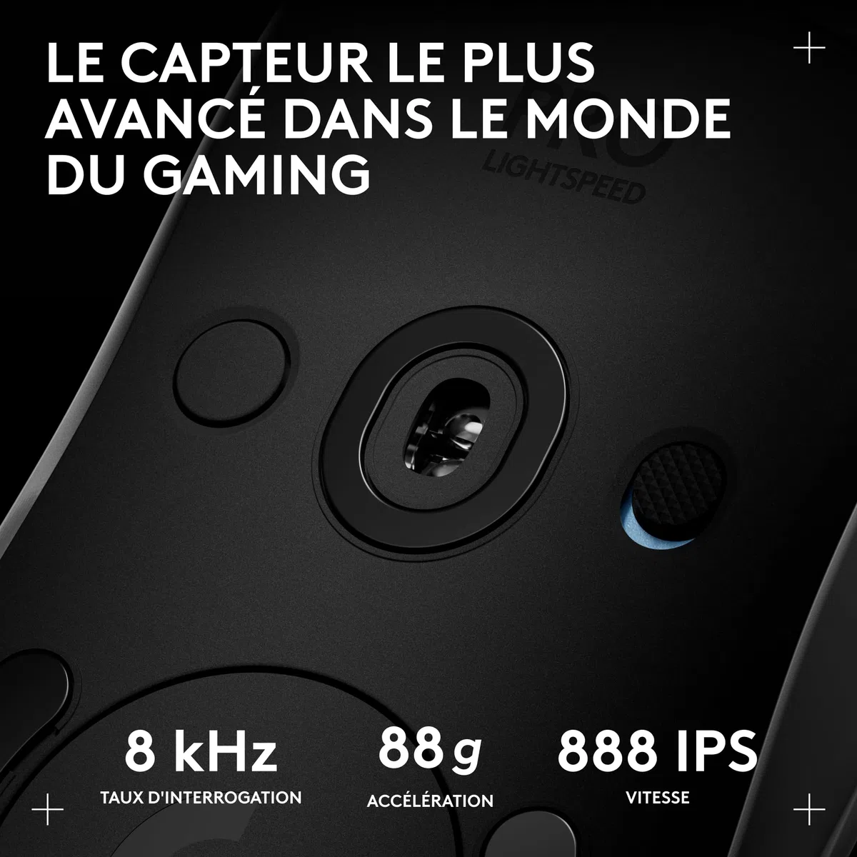 Logitech G Souris de Jeu sans Fil Pro 2 Lightspeed, jusqu'à 4 Boutons latéraux magnétiques Personnalisables et commutables, Chargeur USB-C, capteur 32k DPI pour pour PC/Mac.