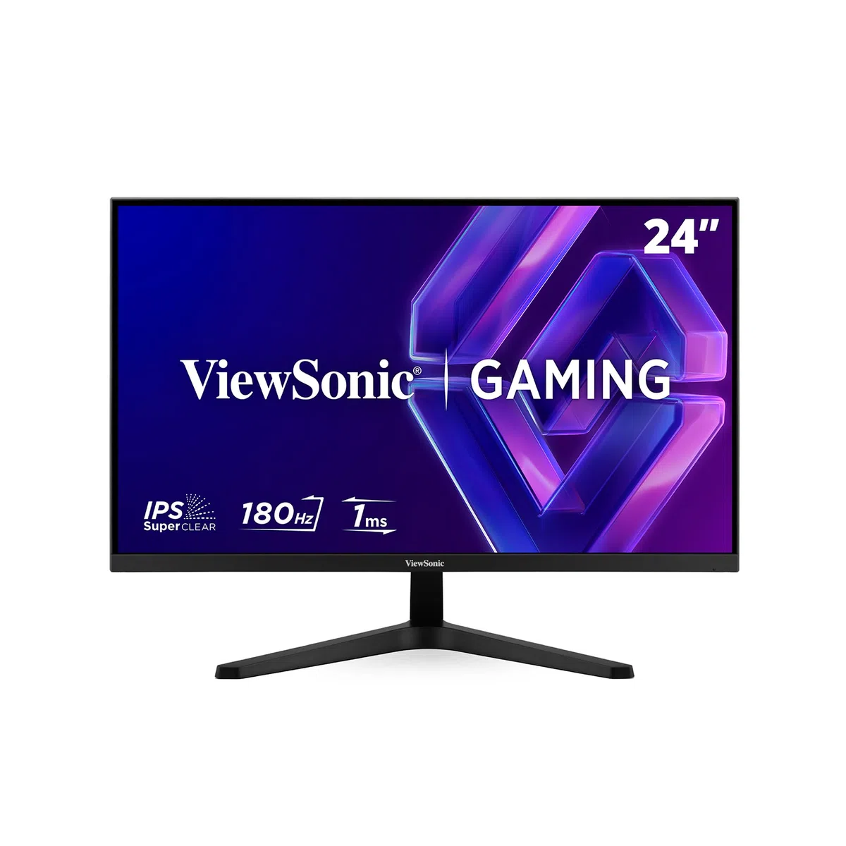 ViewSonic VX24G1-HD Écran PC Gamer 180 Hz, Moniteur Gaming 24 Pouces, Full HD 1920p x 1080p, 1ms MPRT, IPS Panneau, G-Sync Compatible, 111% sRGB, HDMI 2.0 x2, DisplayPort, Anti-Scintillement