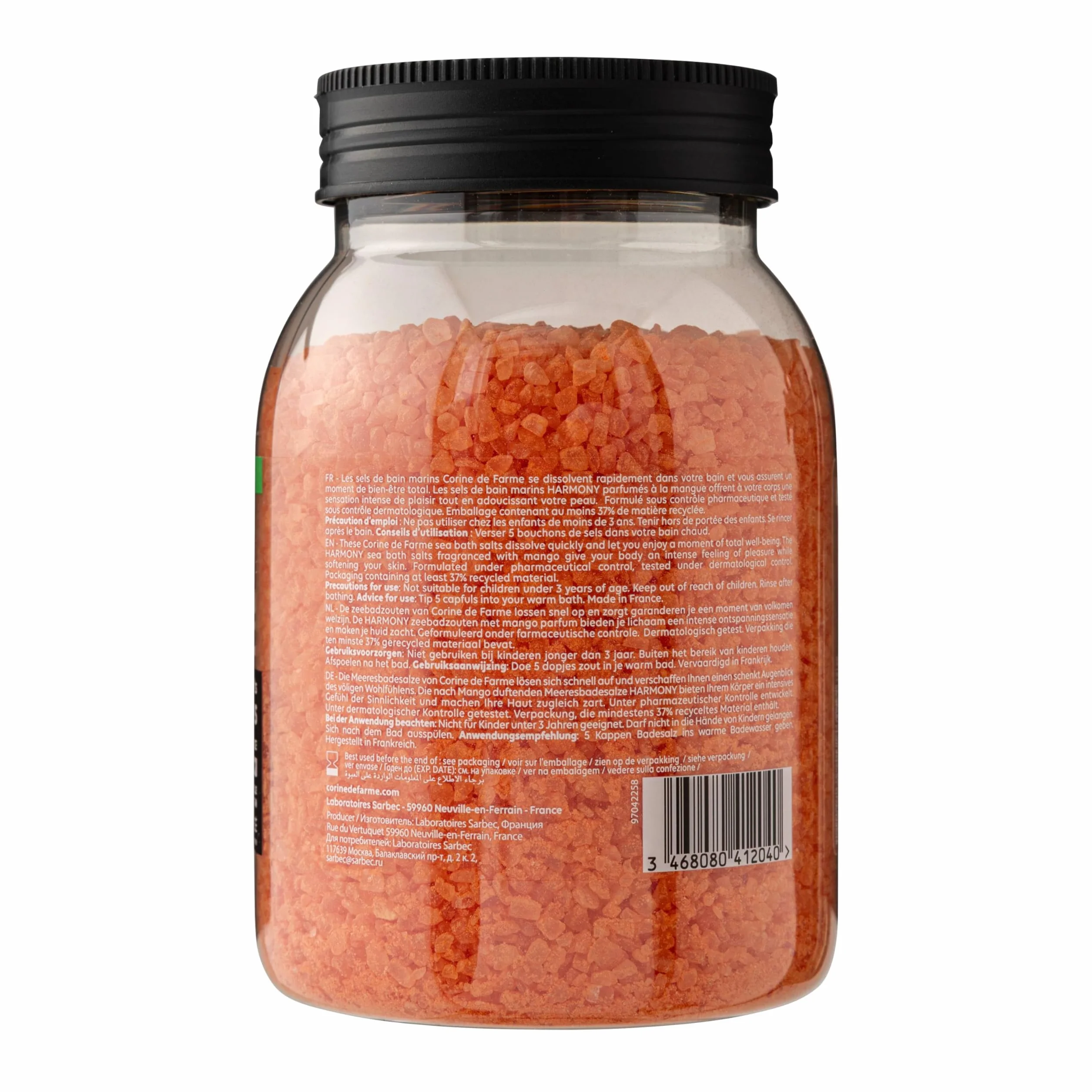 Corine de Farme Sels de Bain Marins Harmony Mangue 100% Origine Naturelle
