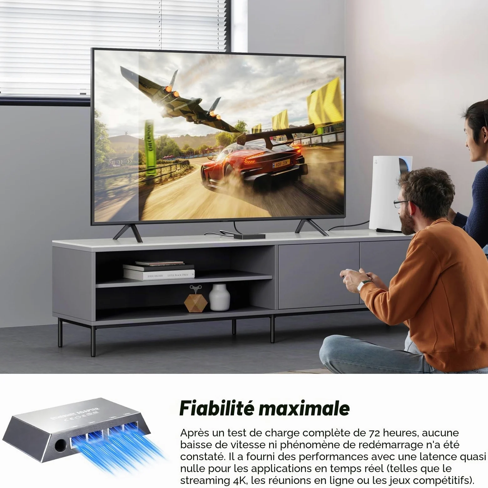 Adaptateur Ethernet Gen 3/Mini, prolongateur de réseau LAN RJ45 4 Ports Gigabit, répartiteur LAN pour réseaux externes câblés, Connexion simultanée de 4 appareils