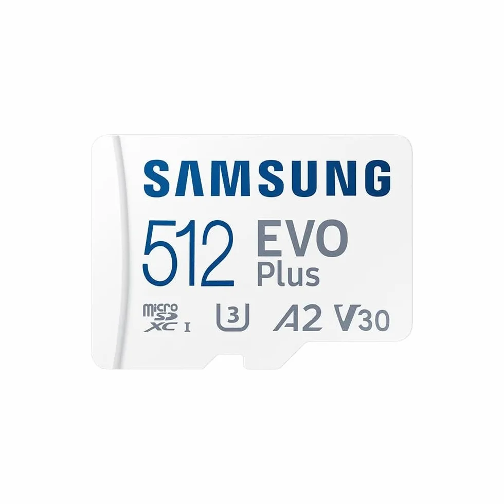 Samsung Carte Mémoire Micro SD Evo Plus 512 Go Classe 10 Adaptateur SD 160 Mo/s MB-MC512SA/EU