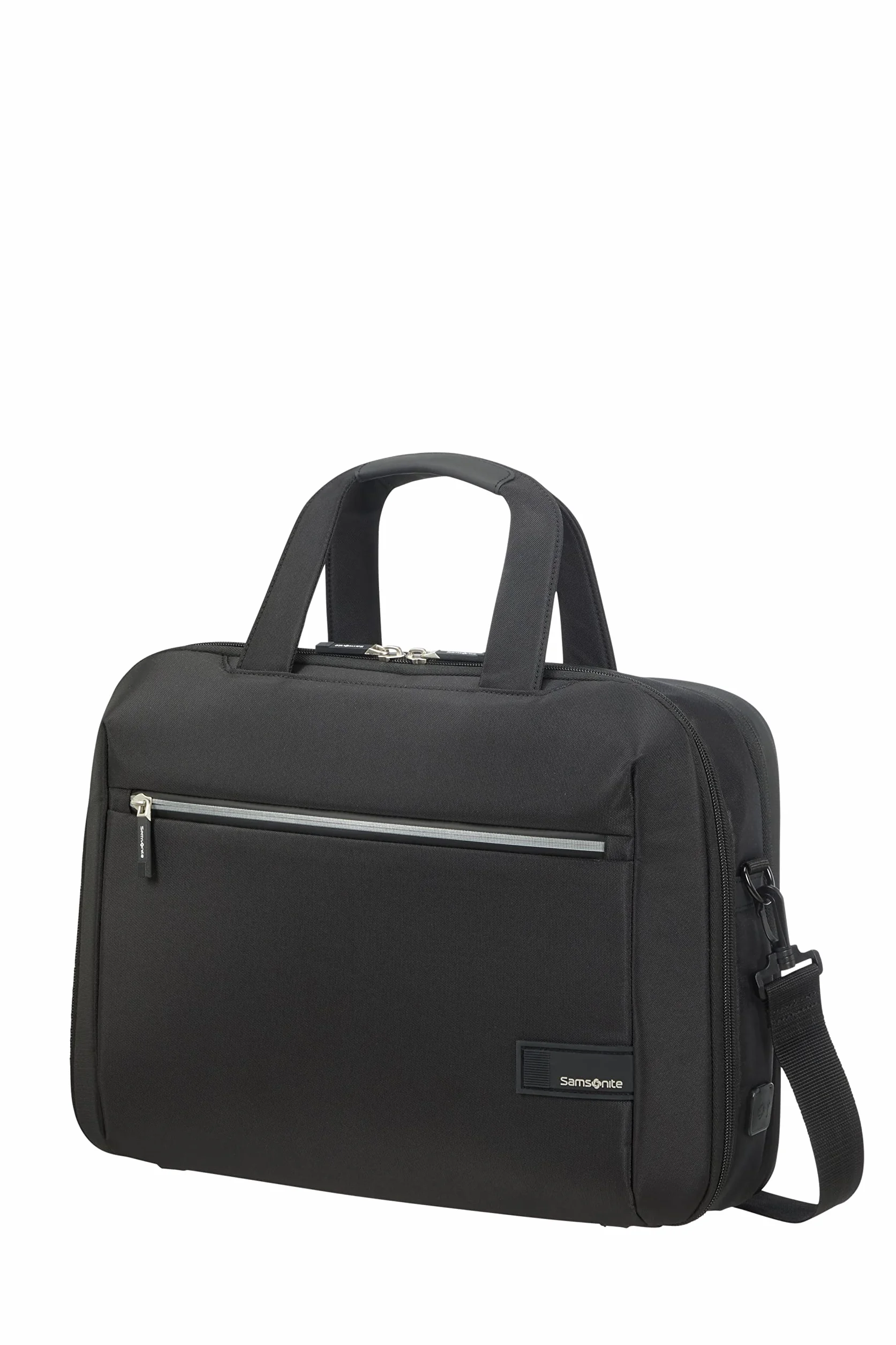 Samsonite LitePoint - Sac d'ordinateur portable extensible 15,6 pouces, 40,5 cm, 17,5/22 L, noir (noir)