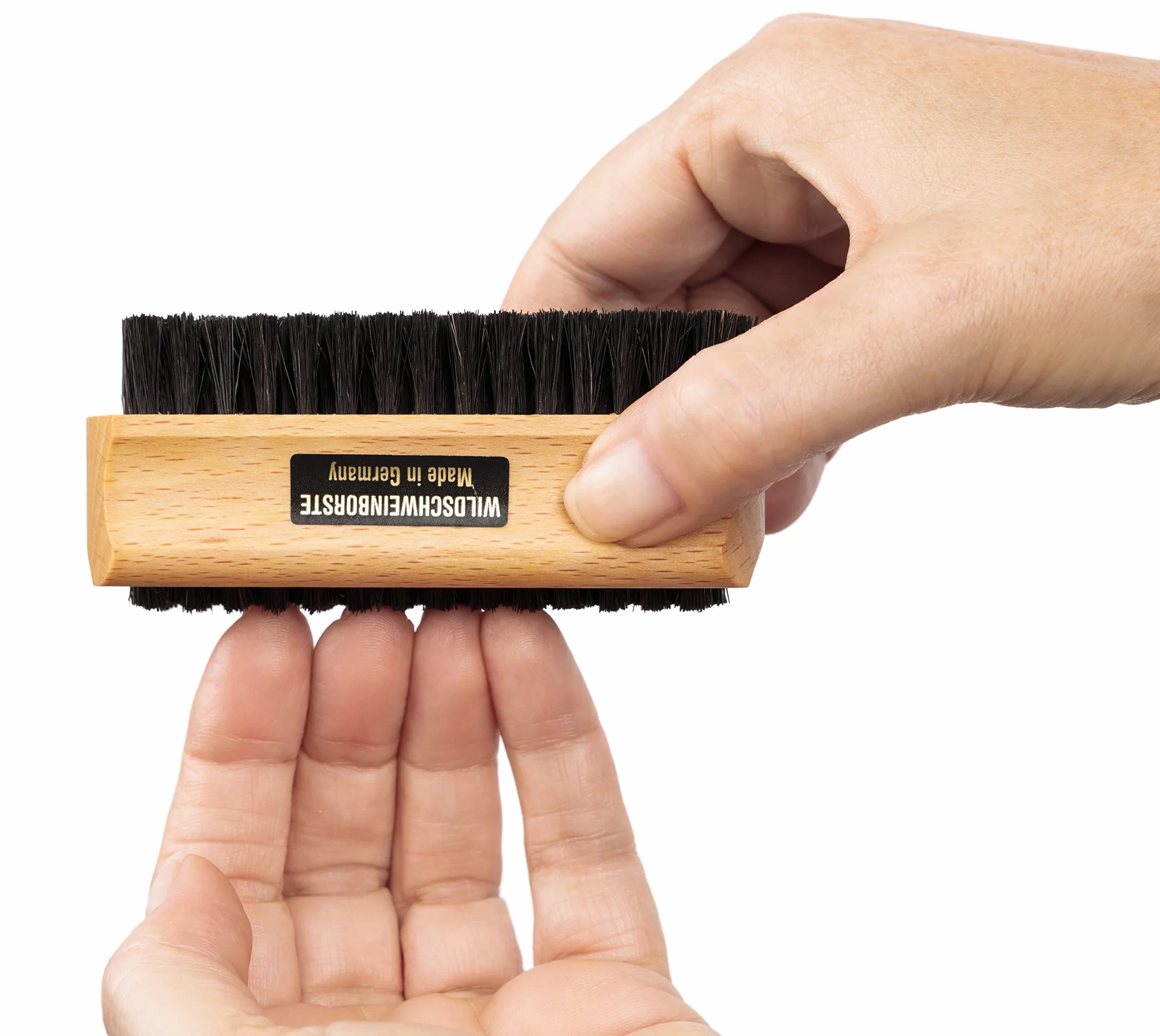 REMOS Brosse à main et ongles poils sanglier bois hêtre deux côtés