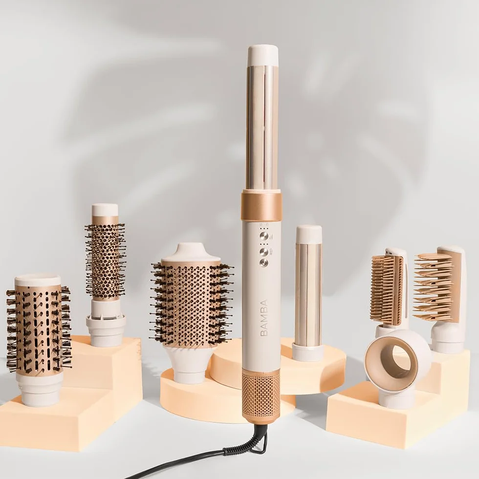 Cecotec Brosse Soufflante CeramicCare AirGlisse Champagne 1400W Technologie Coanda 3 Vitesses 3 Températures Contrôle Intelligent de la Chaleur