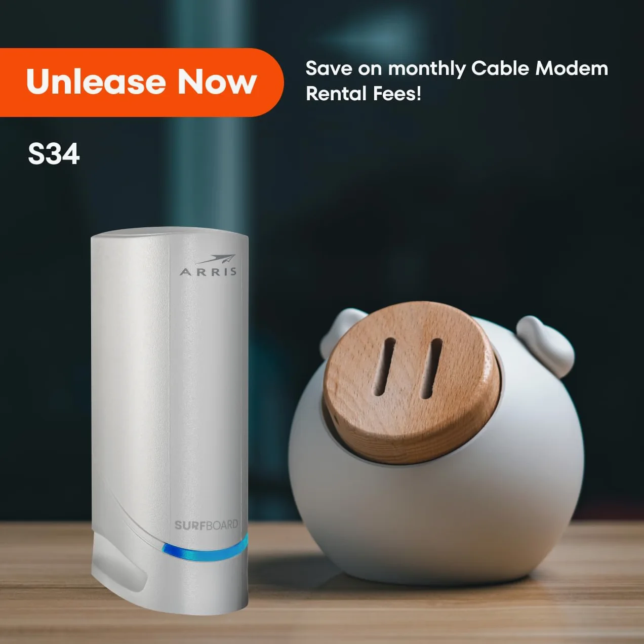 ARRIS Surfboard S34 DOCSIS 3.1 Multi-Gigabit Câble Modem | Approuvé pour Comcast Xfinity, Cox, Spectrum et Plus | Vitesse Internet maximale de 2,5 Gbps | Vitesse de Charge de Nouvelle génération