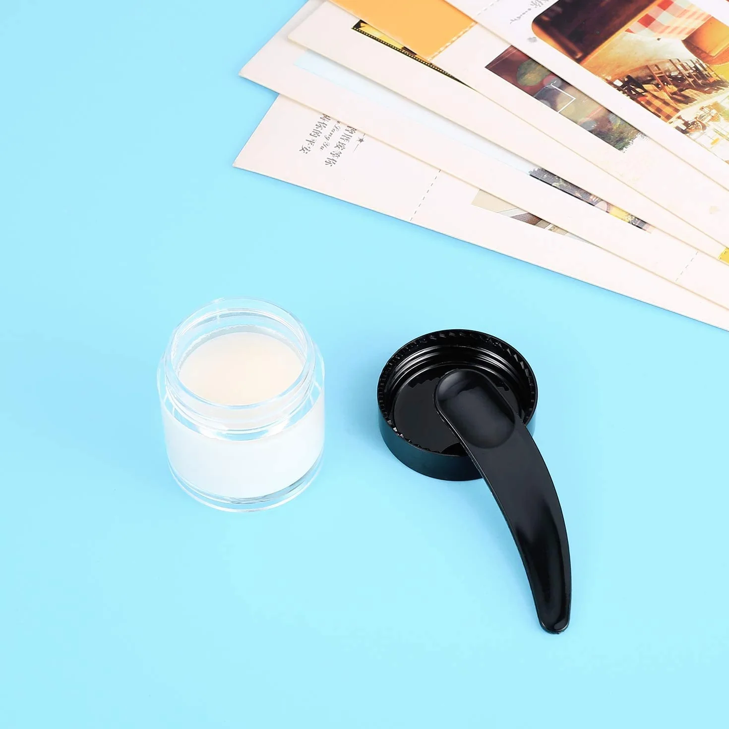 Pots Vide Cosmétiques 10g Plastique Transparente avec Couvercle pour Bougie Échantillon, 30 Pièces