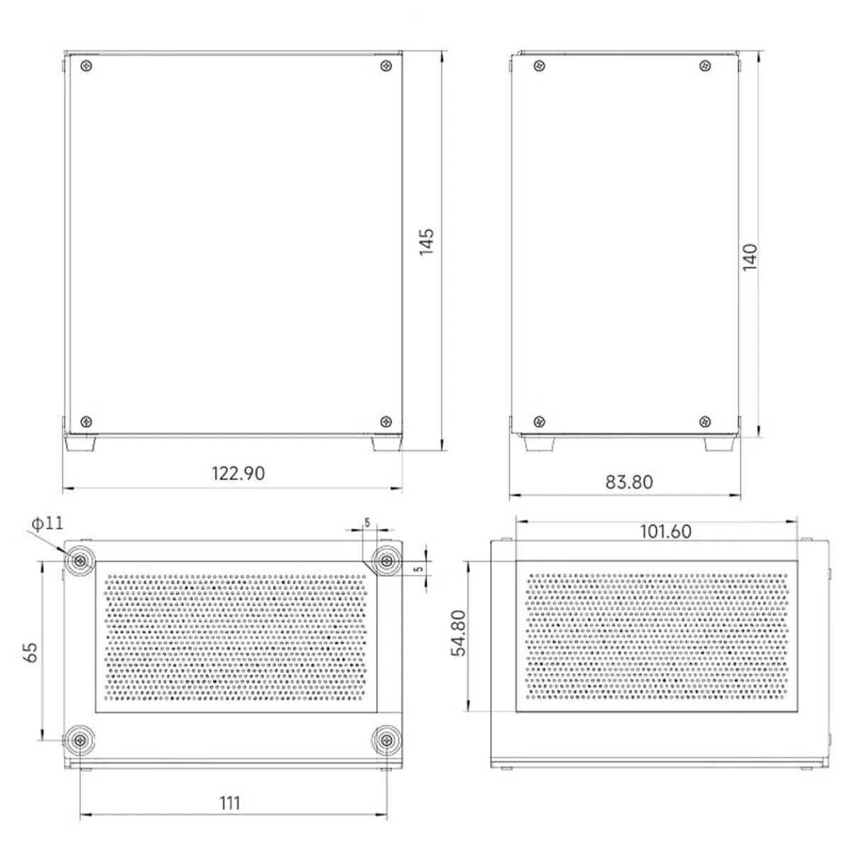 Boîtier de disque dur NVMe PCIe pour 5 boîtiers avec éclairage RVB et systèmes de refroidissement NVMe efficaces