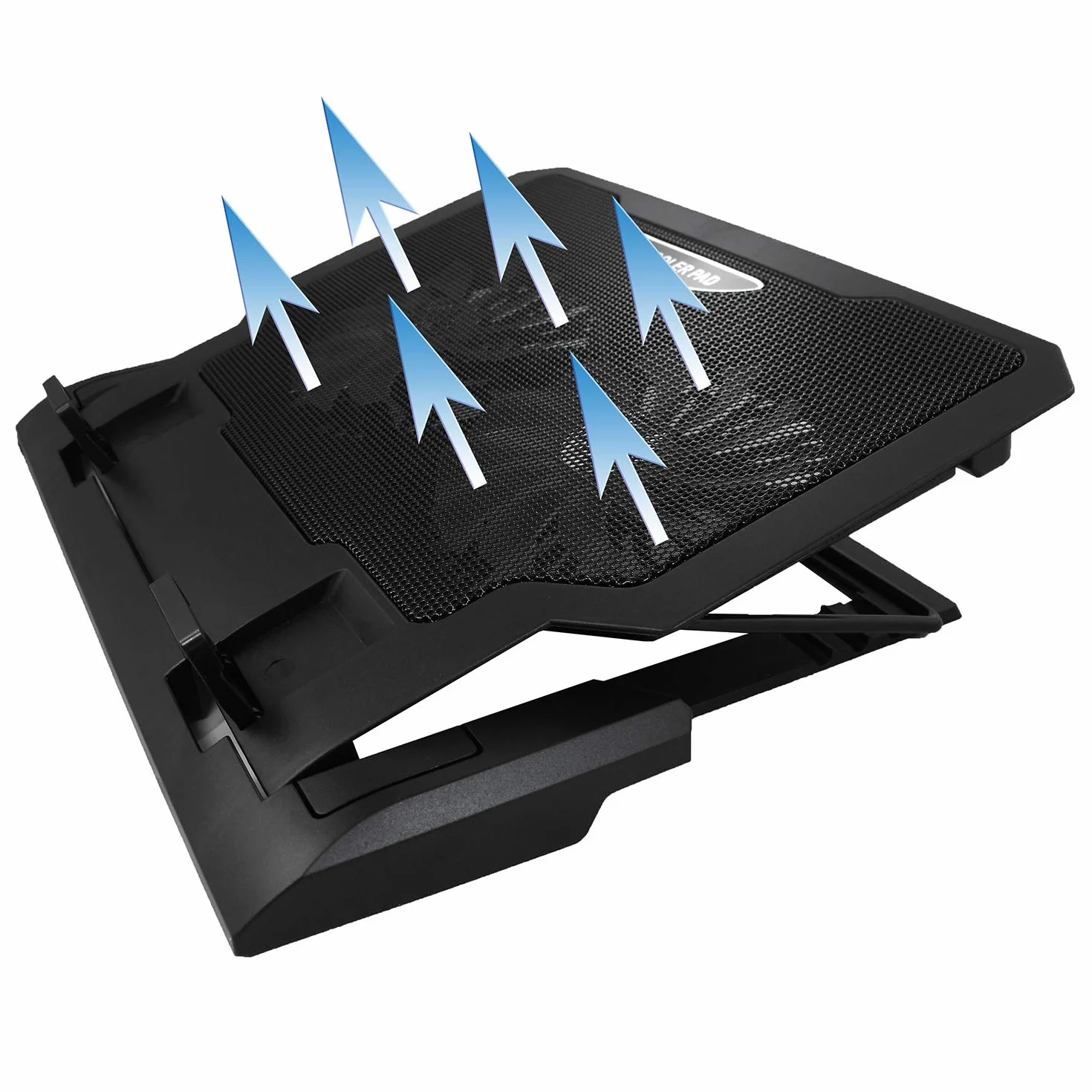 AABCOOLING NC65 Refroidisseur Ordinateur Portable 2 Ventilateurs Inclinaison Réglable LED Bleu Support PC Portable jusqu'à 15,6 Pouces