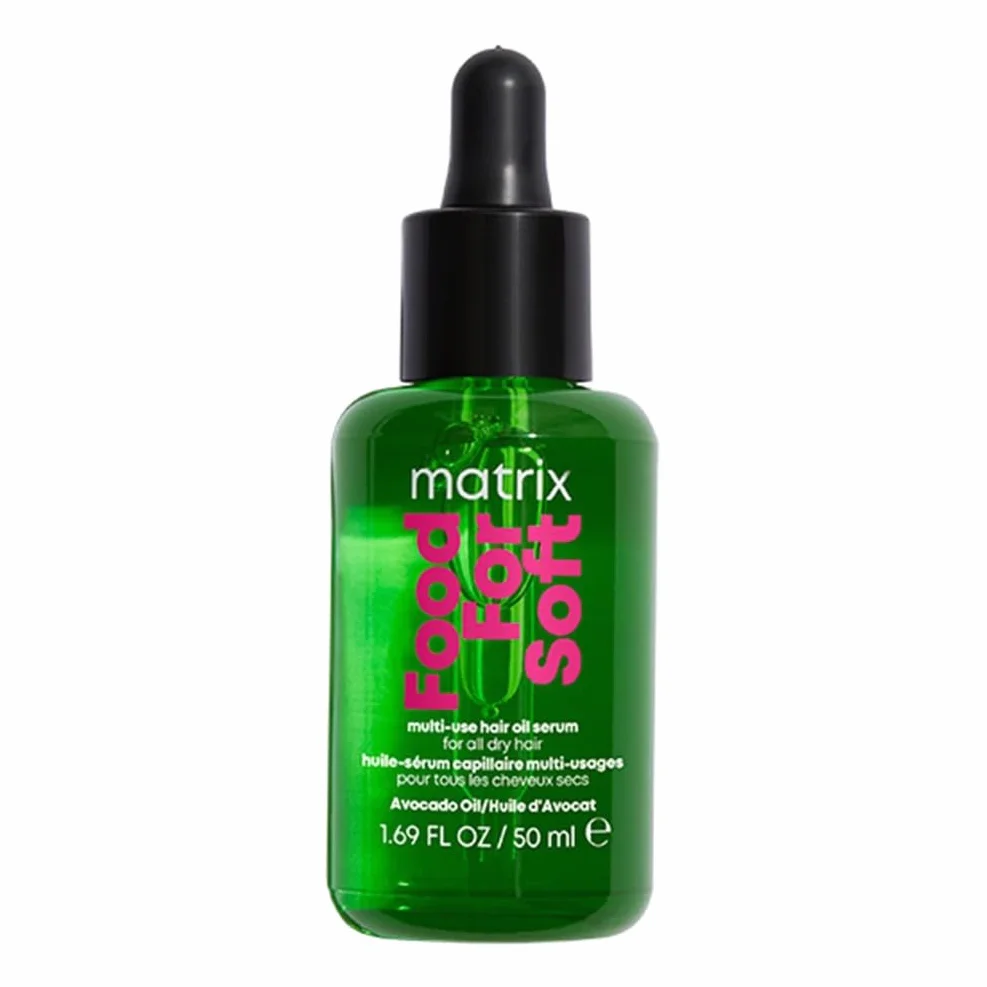 MATRIX Huile-Sérum Capillaire Sans Rinçage Multi-Usage Food Fort Soft Soin Hydratant 72 h Rétention Hydratation Cheveux Secs 50 ml