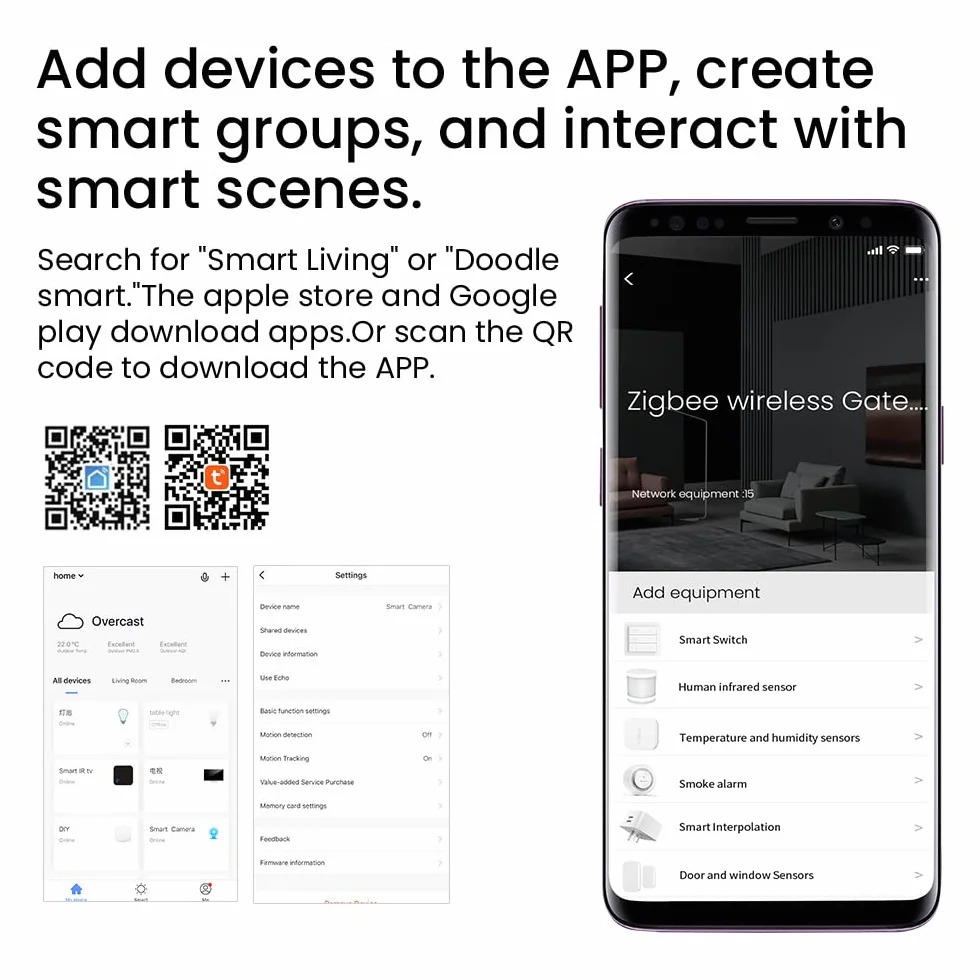 Zigbee Hub WiFi Bluetooth Dual Mode Gateway Tuya Smart Home Bridge Wireless Control Intelligent Gateway