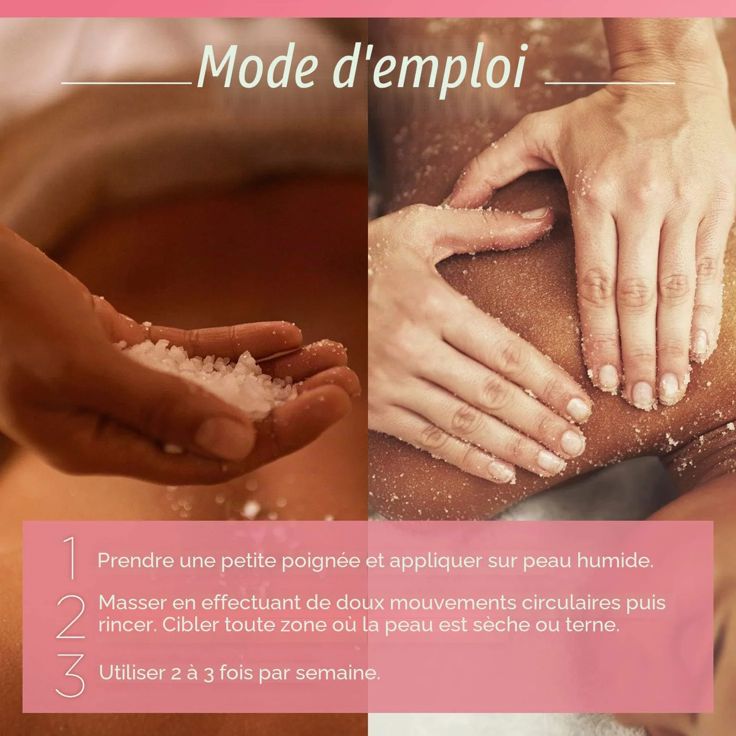 PraNaturals Gommage Corporel au Sel Rose de l'Himalaya 500g - Riche en Minéraux & Vitamines, Élimine Cellules Mortes, Revitalise