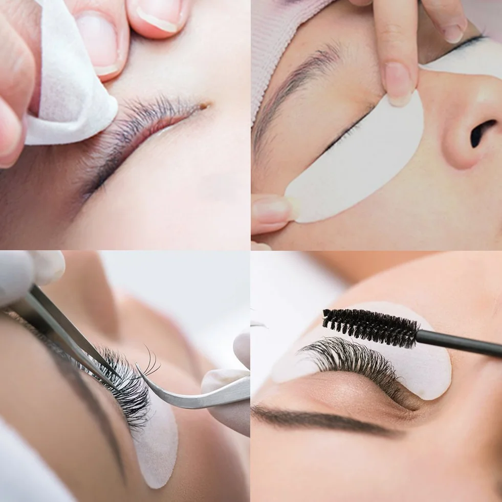 Patchs Pour Extensions de Cils Non Pelucheux Gel Yeux Masque Beauté Outil 100 Paire (Fox)