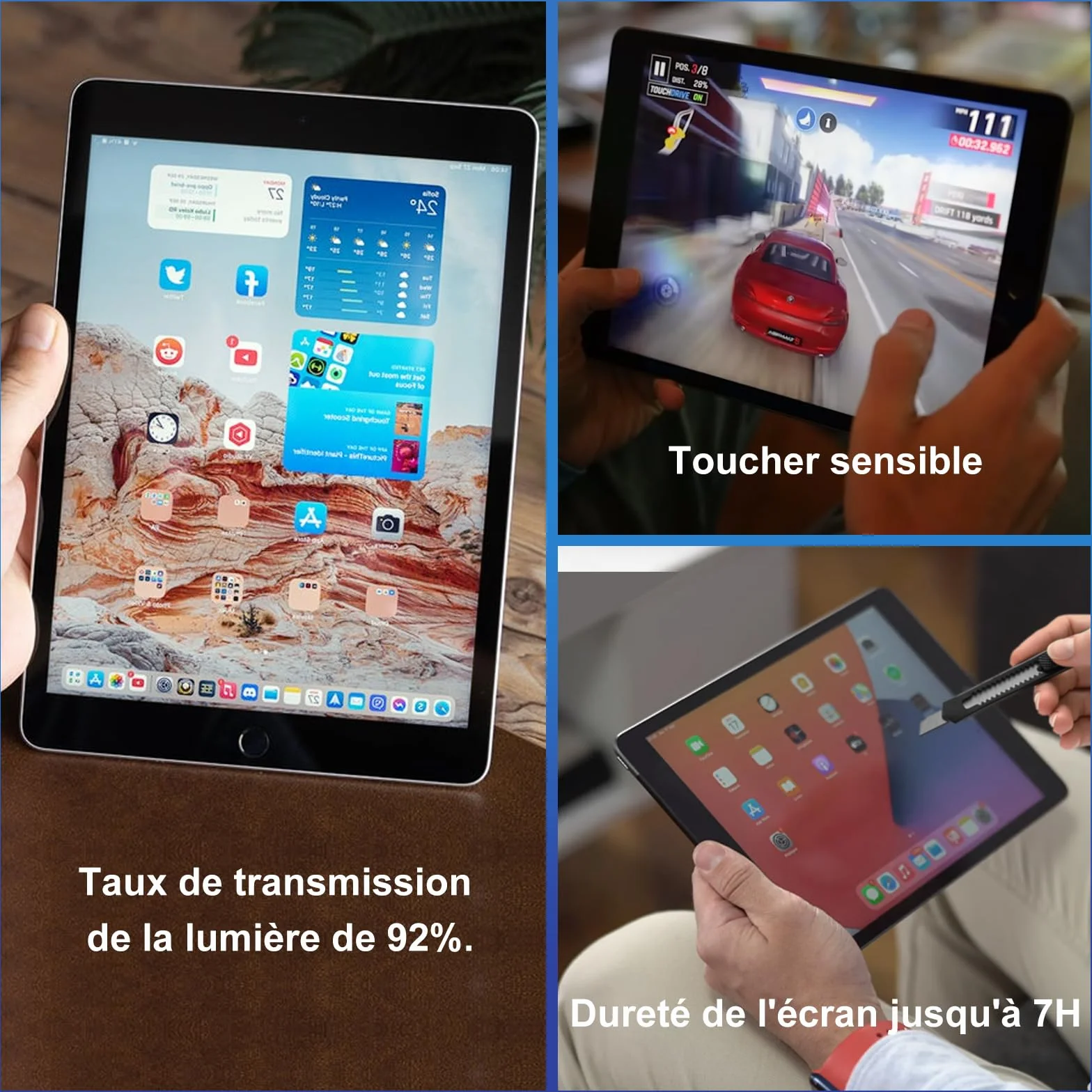 NB+ Écran Tactile iPad 5ème Génération 9.7" Remplacement 2017 Digitizer Adhésif Pré-installé A1822 A1823 Noir