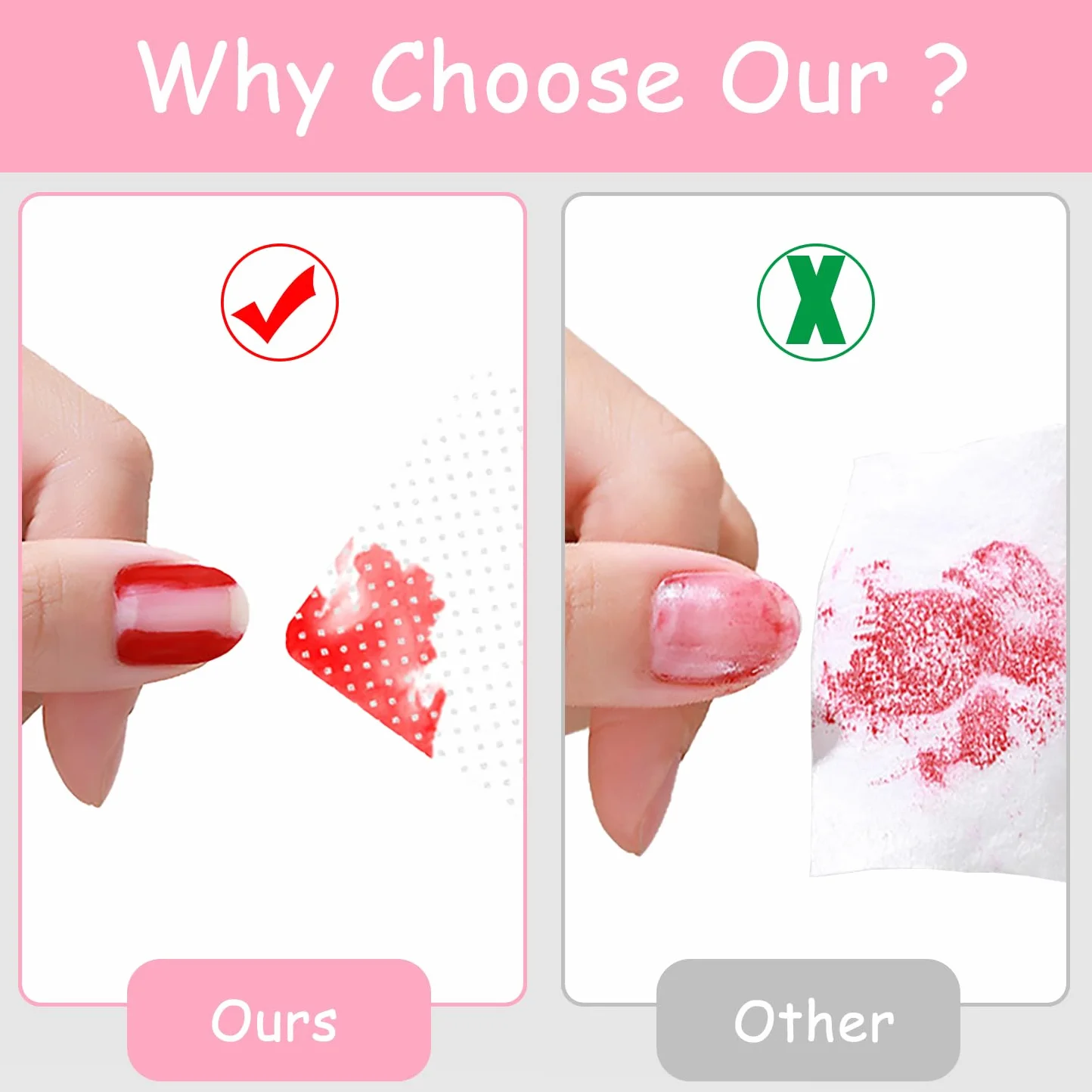 Coton Ongles Gel Non Pelucheux Lingettes 800 Pièces pour Manucure Pédicure UV Gel Vernis Remover