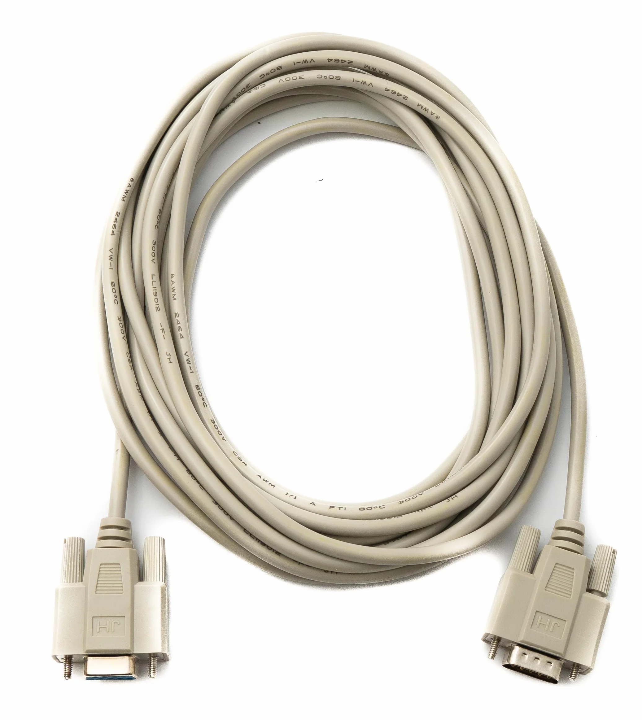 Câble adaptateur RS232 DB9 mâle 9 broches vers femelle Gris 5 m
