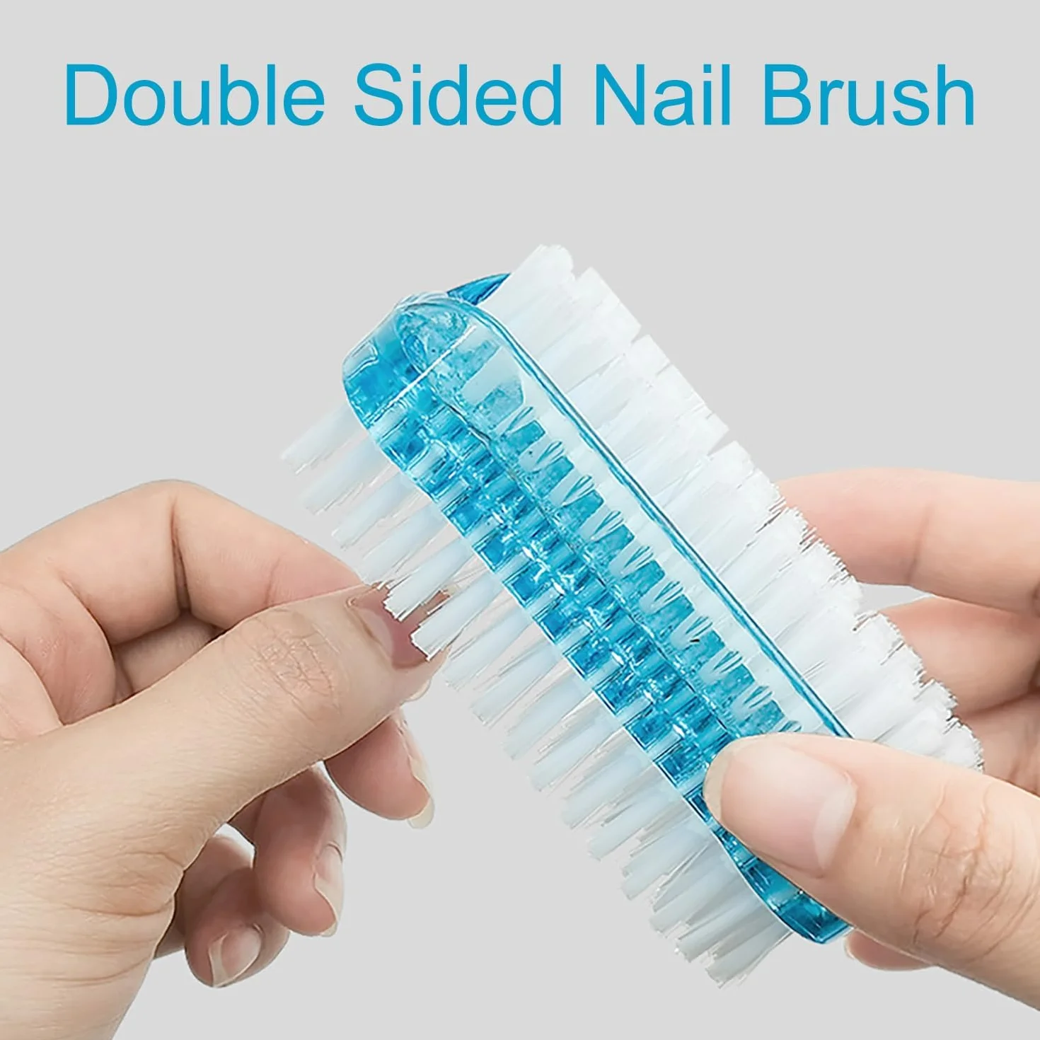 Brosse à Ongles Double Face 4 Pièces, Brosse de Nettoyage pour Cuticules, Ongles, Mains et Orteils