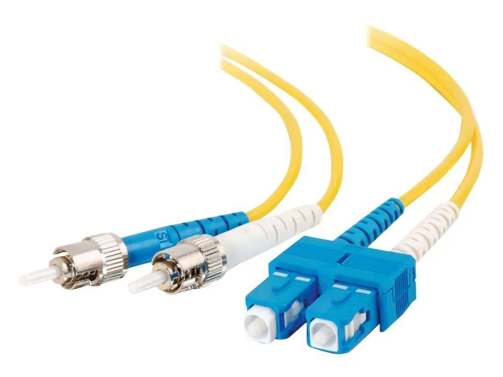 C2G St-St 9/125 OS1 Câble Fibre Optique Duplex monomode en PVC (LSZH) Jaune 2 m