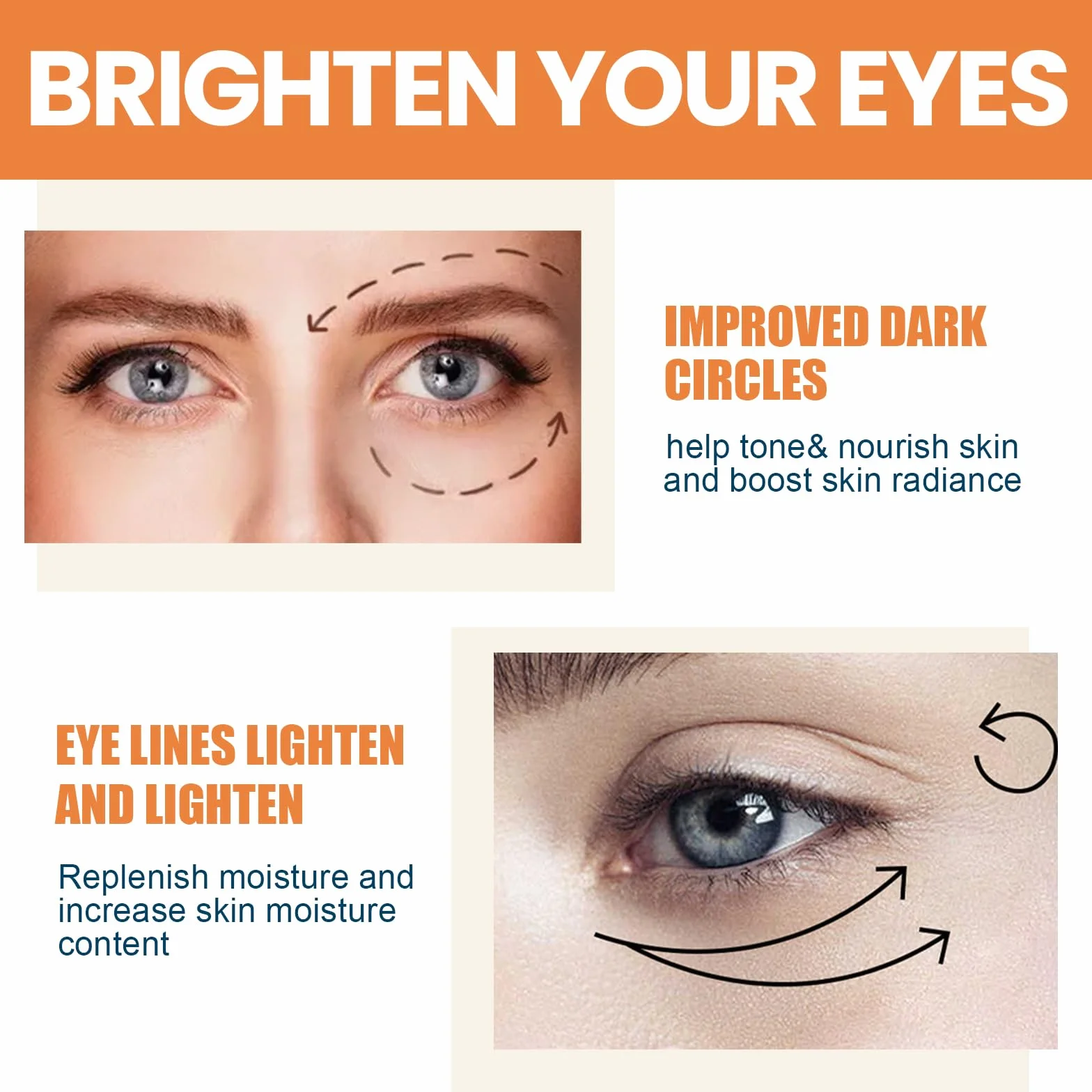 Baume pour les yeux à la vitamine C éclaircit et réduit les poches, Stick hydratant MultiCorrexion