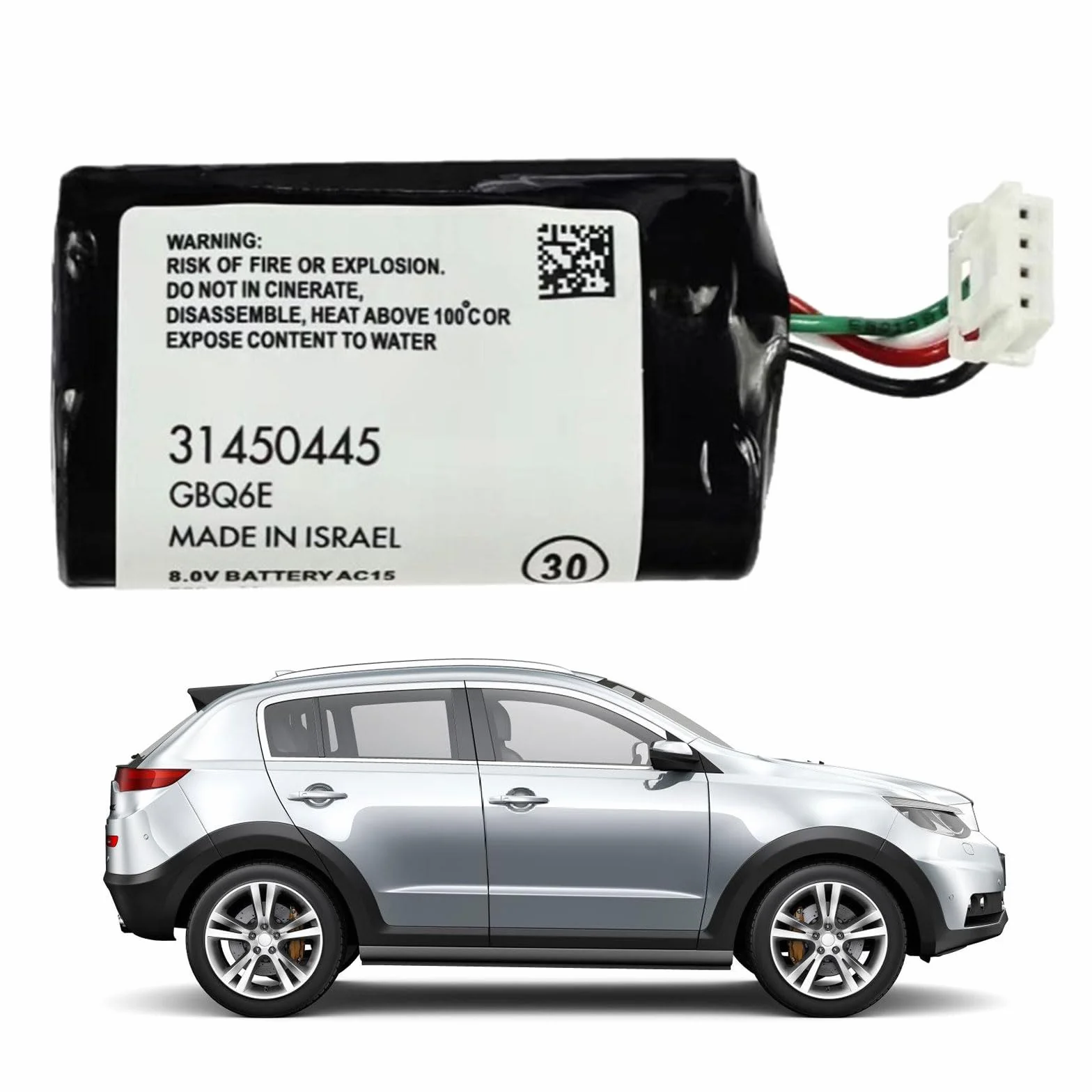 Batterie 8V 750mAh pour XC90 XC40 Module 31450445