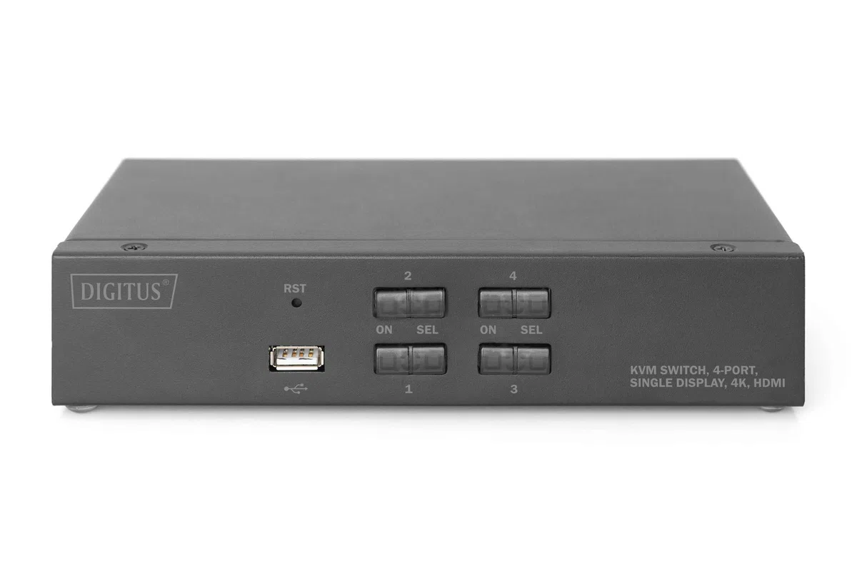 Digitus DS-12880 commutateur écran, clavier et souris Noir