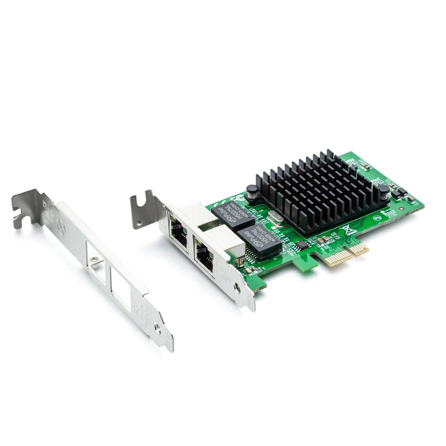 REDLUX Carte réseau PCI-e 10/100/1000 Mbps (NIC) avec puce Intel 82576EB, double ports RJ45, comparé à Intel E1G42ET, PCIE 2.0 X1, compatible Windows/Windows Server/Linux/Vmware Esxi