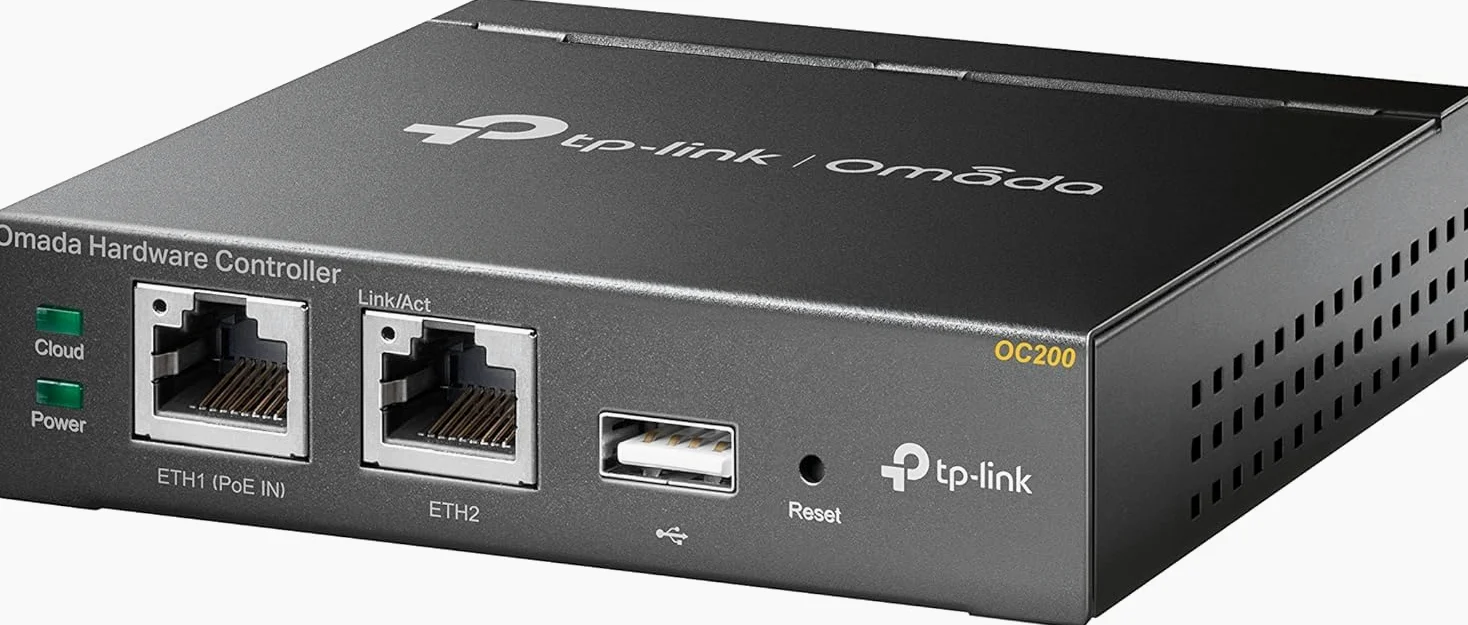 TP-Link Point d'Accès WiFi Contrôleur de Cloud 2 Ethernet Ports, PoE Port USB Accès Cloud contrôleur réseau, Contrôleur Logiciel Administration Via Le Cloud (OC200) & ER605 Routeur VPN Omada Gigabit