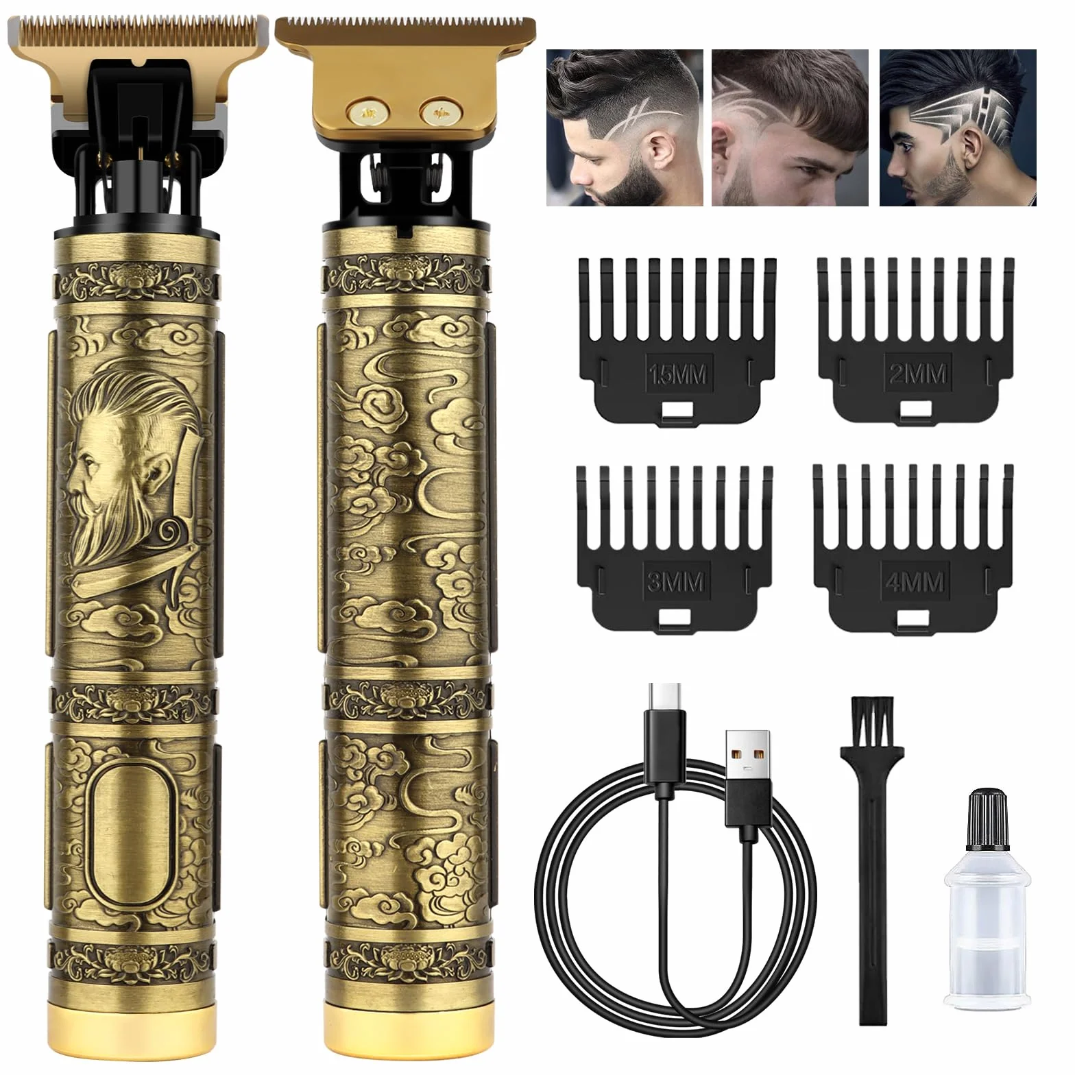 Tondeuse Barbe Homme Professionnelle Rechargeable Kit de Précision