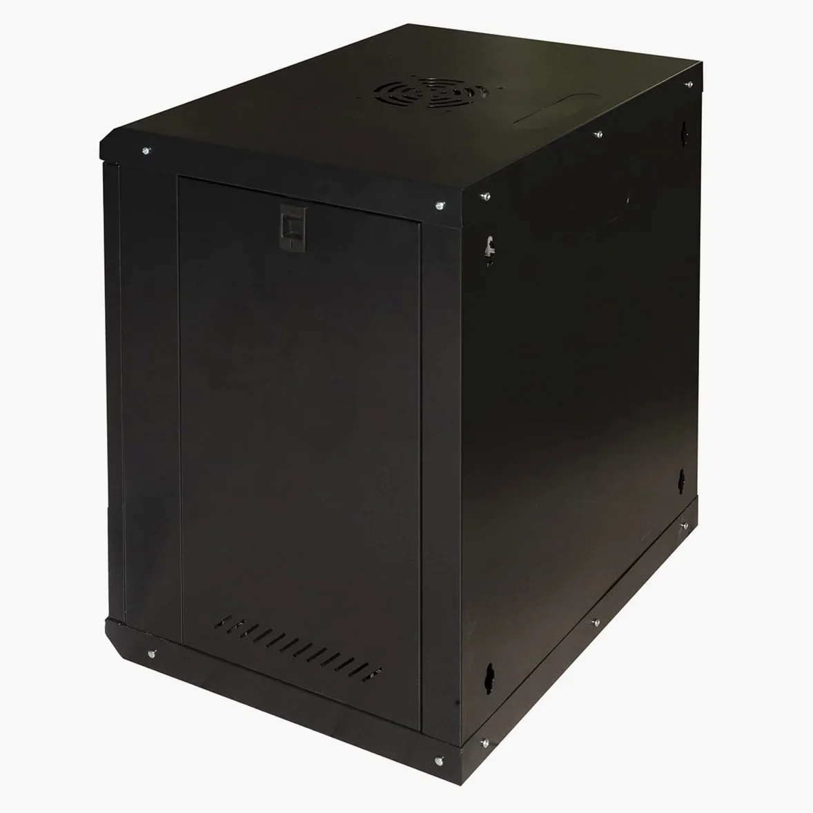 Armoire Rack 19" 9U LINK SÉRIE LUMIÈRE Couleur Noir avec Porte Verre (AxPxL) MM 600X400X530 Étagère Incluse