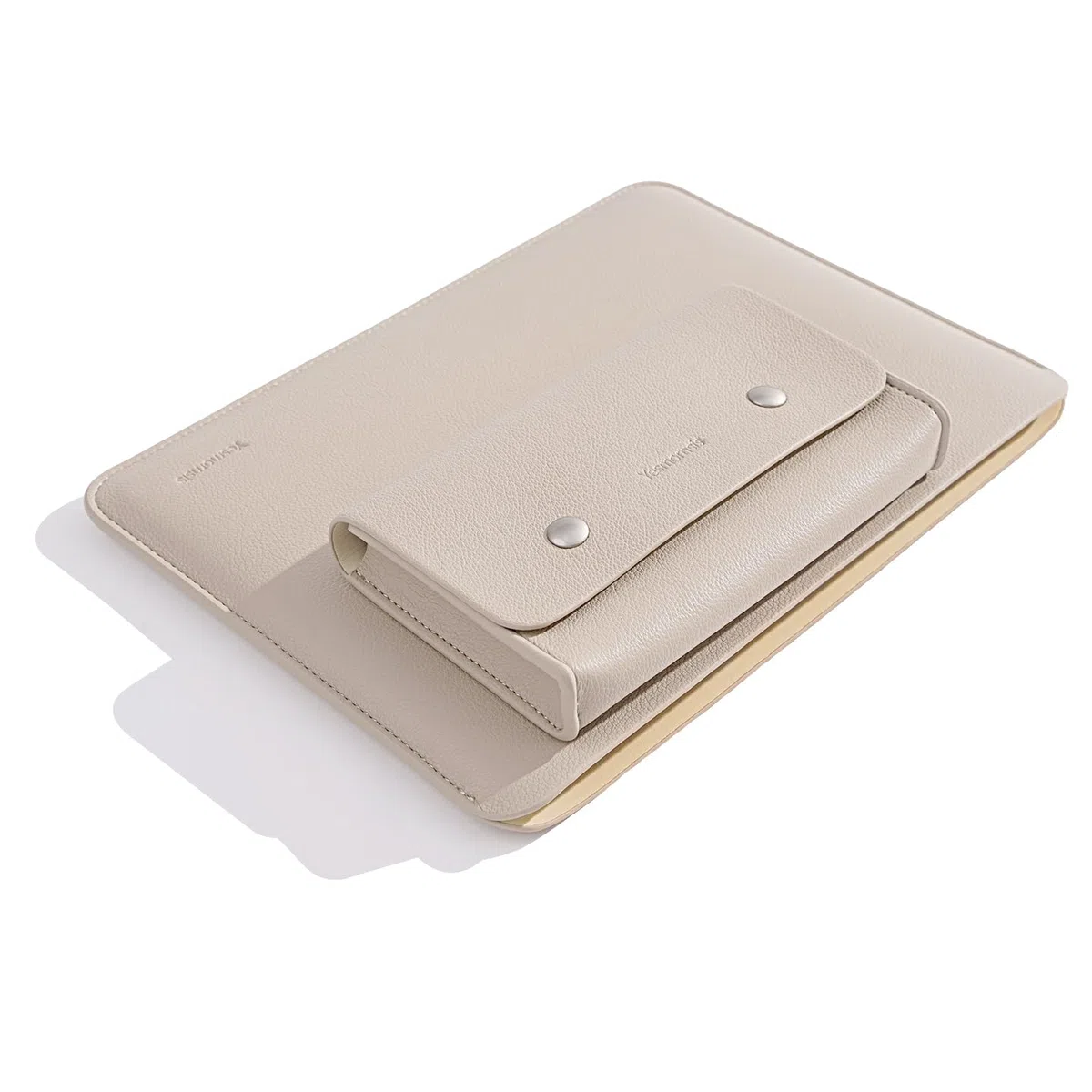 Housse rembourrée en cuir synthétique pour ordinateur portable