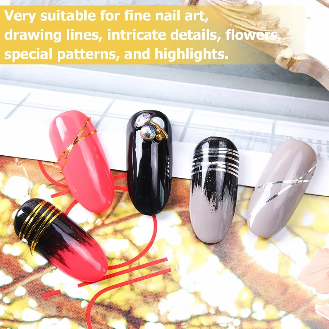 Ruban à rayures à ongles, autocollant nail art, décoration ongle bricolage 20 pièces