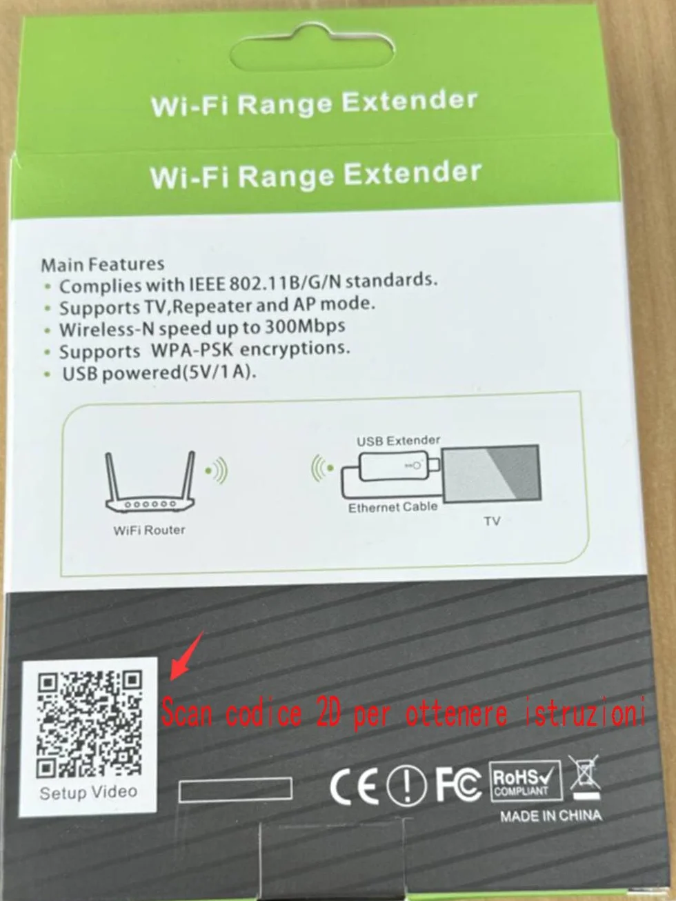 Uniwersalny Adapter USB WiFi Dongle 300Mbps do Samsung LG Smart TV