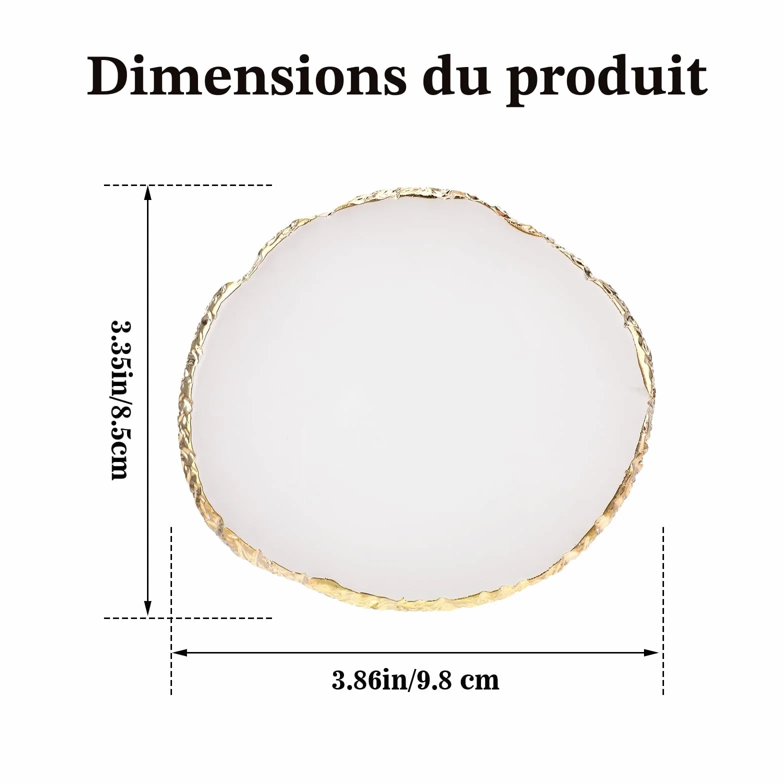 Palette de manucure peinte en résine pour nail art des ongles - Palette de maquillage pour ongles (blanc)