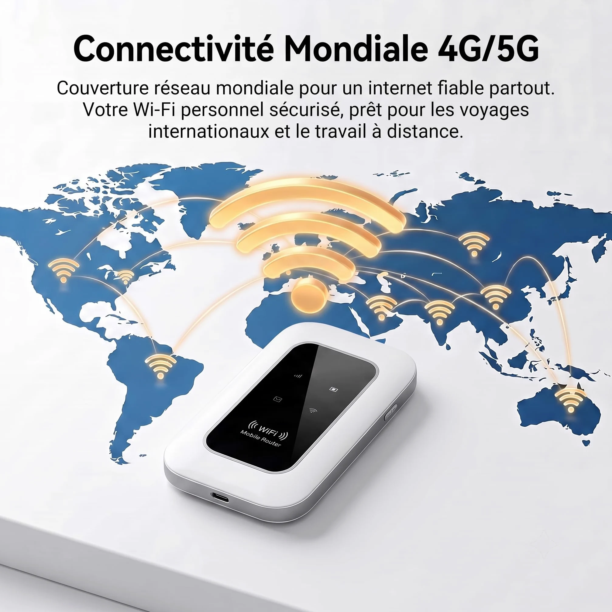 Routeur 5G Nomade WiFi 6 avec Slot SIM Déverrouillé – Modem 5G Portable Haut Débit, Connexion 5G/4G+ pour 28 Appareils, Box Internet Mobile Idéal Voyage, Télétravail, Camping-1