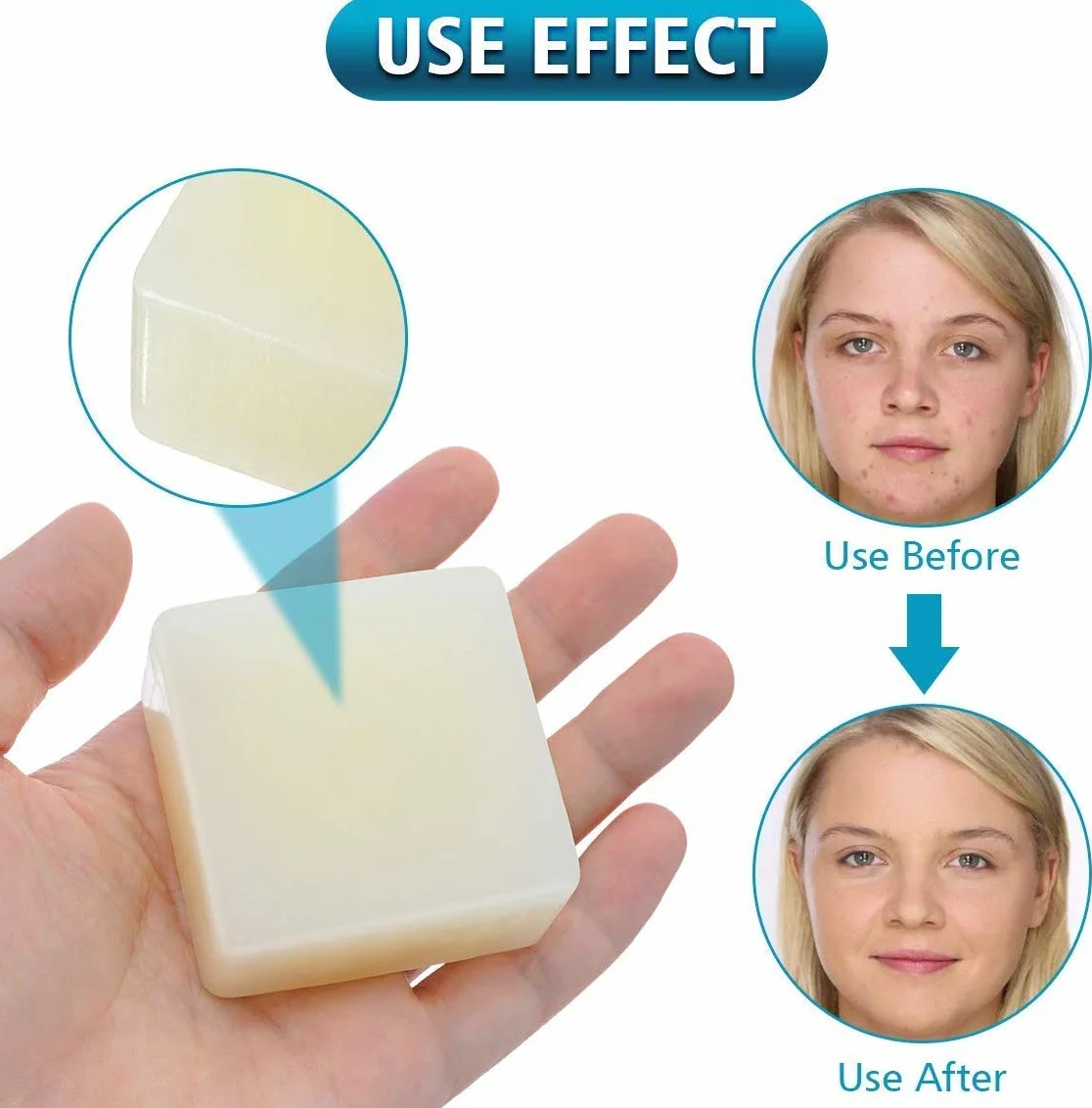 Savon Lait de Chèvre au Sel de Mer Exfoliant Anti Acné Cicatrices Points Noirs Visage Corps