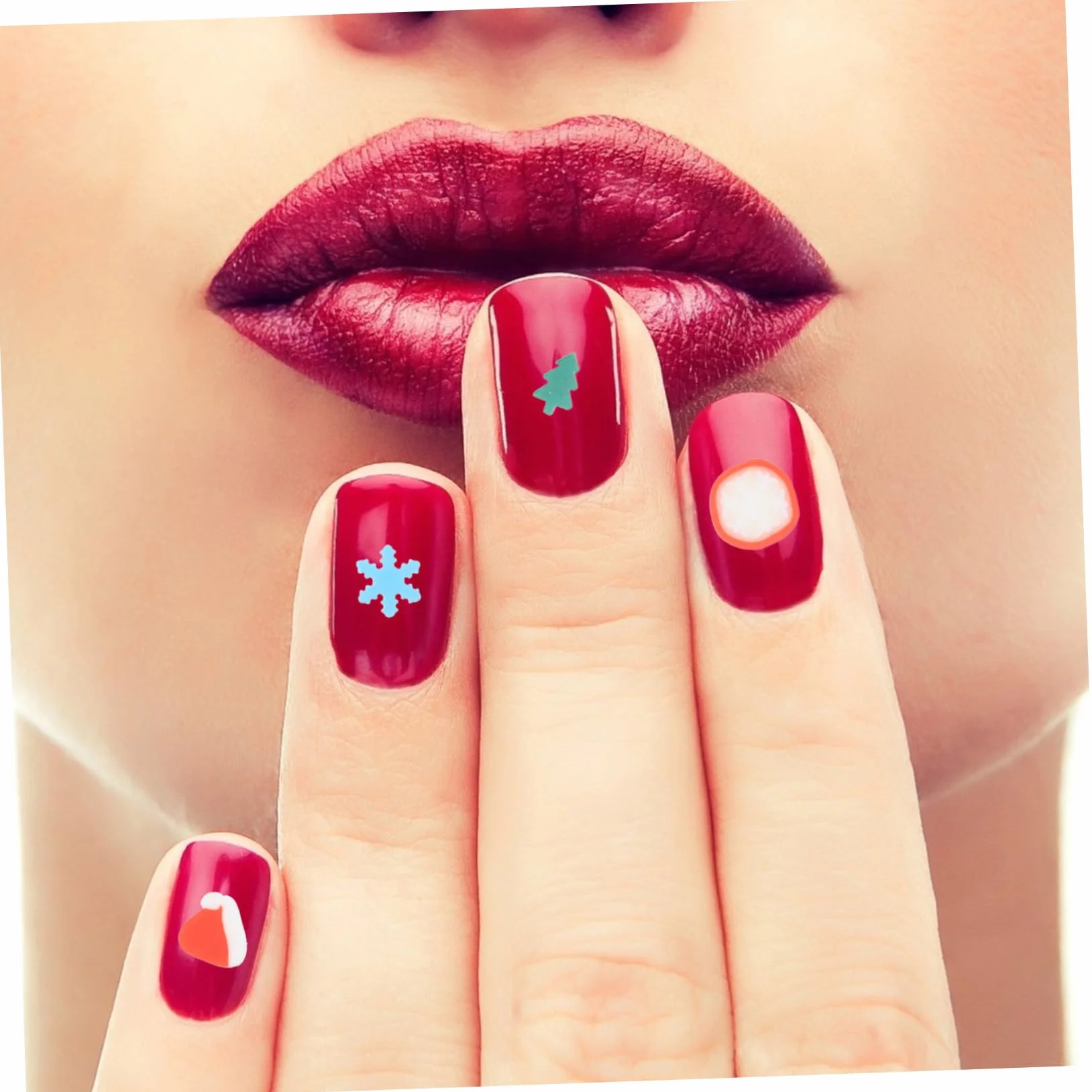 Boîtes Décorations Ongles Pâte Polymère Noël Accessoires DIY Festive Hivernale