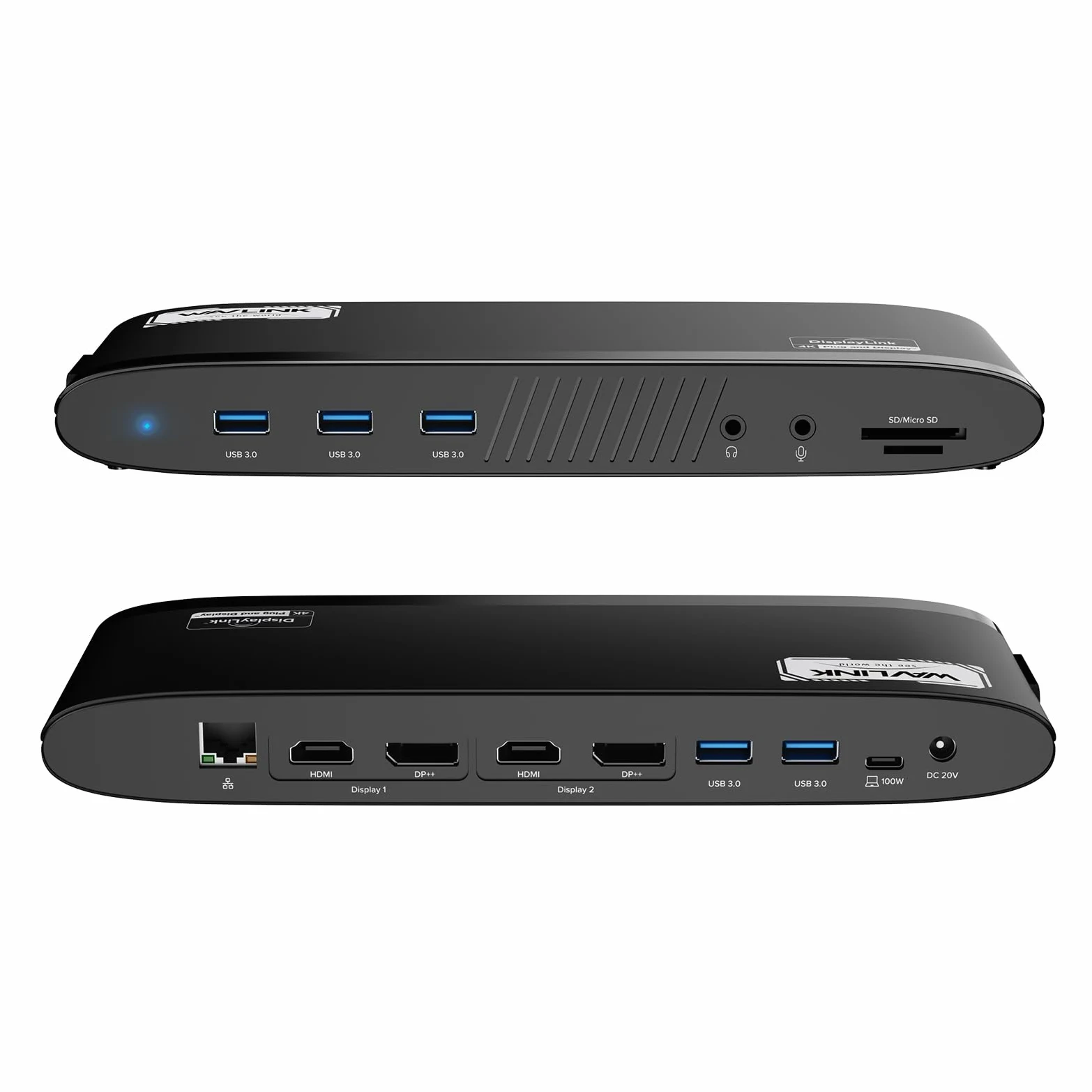 WAVLINK Station d'accueil pour Deux écrans 5K, Docking Station avec PD 100W, 2x4K HDMI, 2x4K/5K DP, 5 Ports USB, SD/TF, Ethernet,Audio, Station d'accueil USB C pour MacBook Neo,Mac M1/M2/M3/M4/Windows