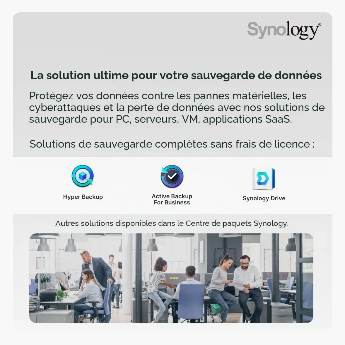 Synology DS2422+ Boitier NAS pour 12 DD 3.5/2.5p 2.2GHz QuadCore 4Go 4LAN GbE USB3