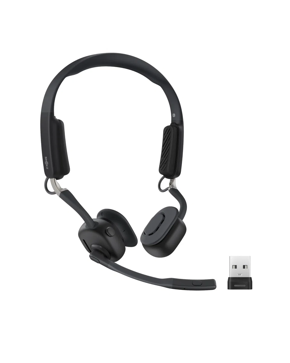 SHOKZ OpenMeet Casque à Conduction osseuse, autonomie 15 h d’autonomie