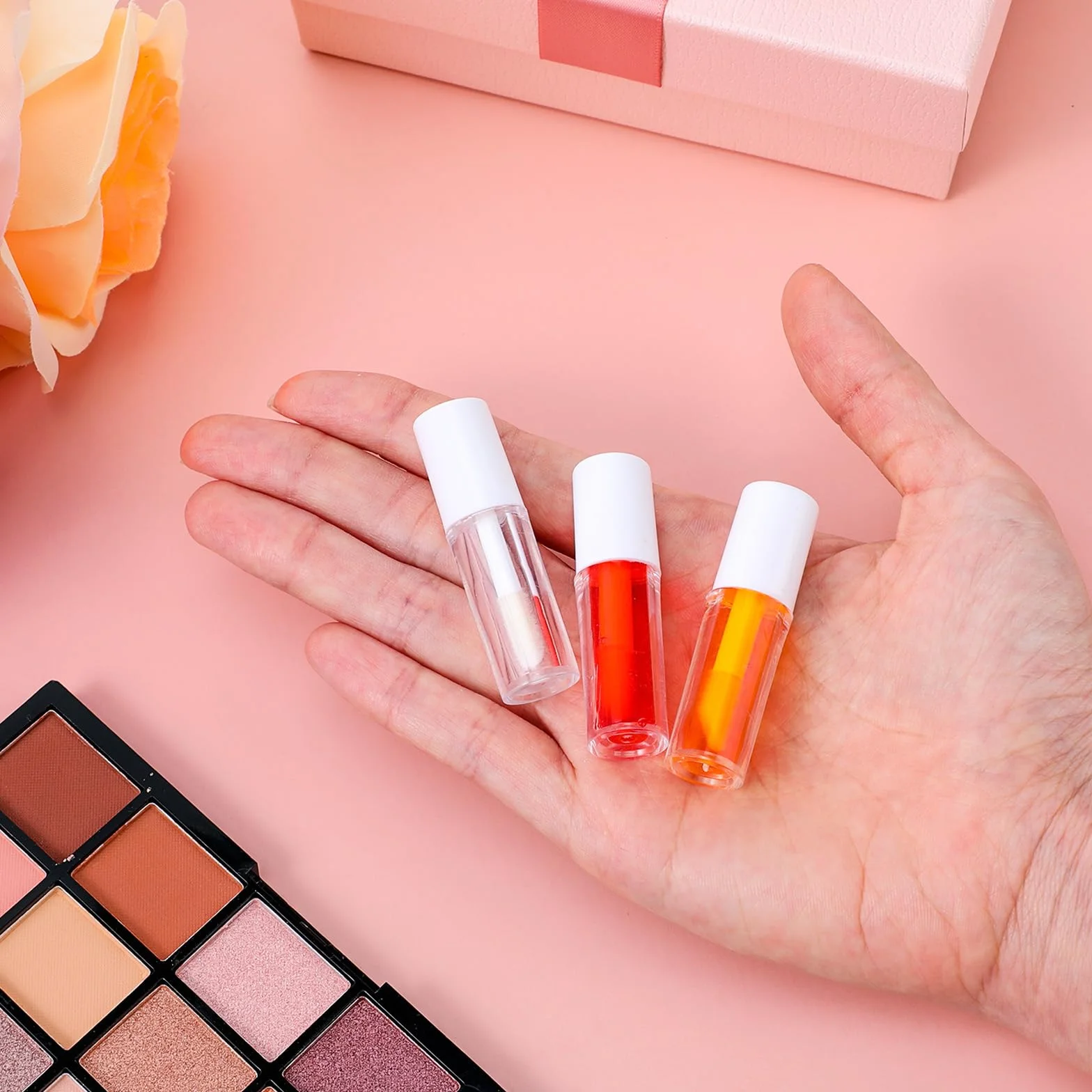 10 tubes gloss à lèvres vides transparents rechargeables 1,2 ml pour baume échantillons voyage